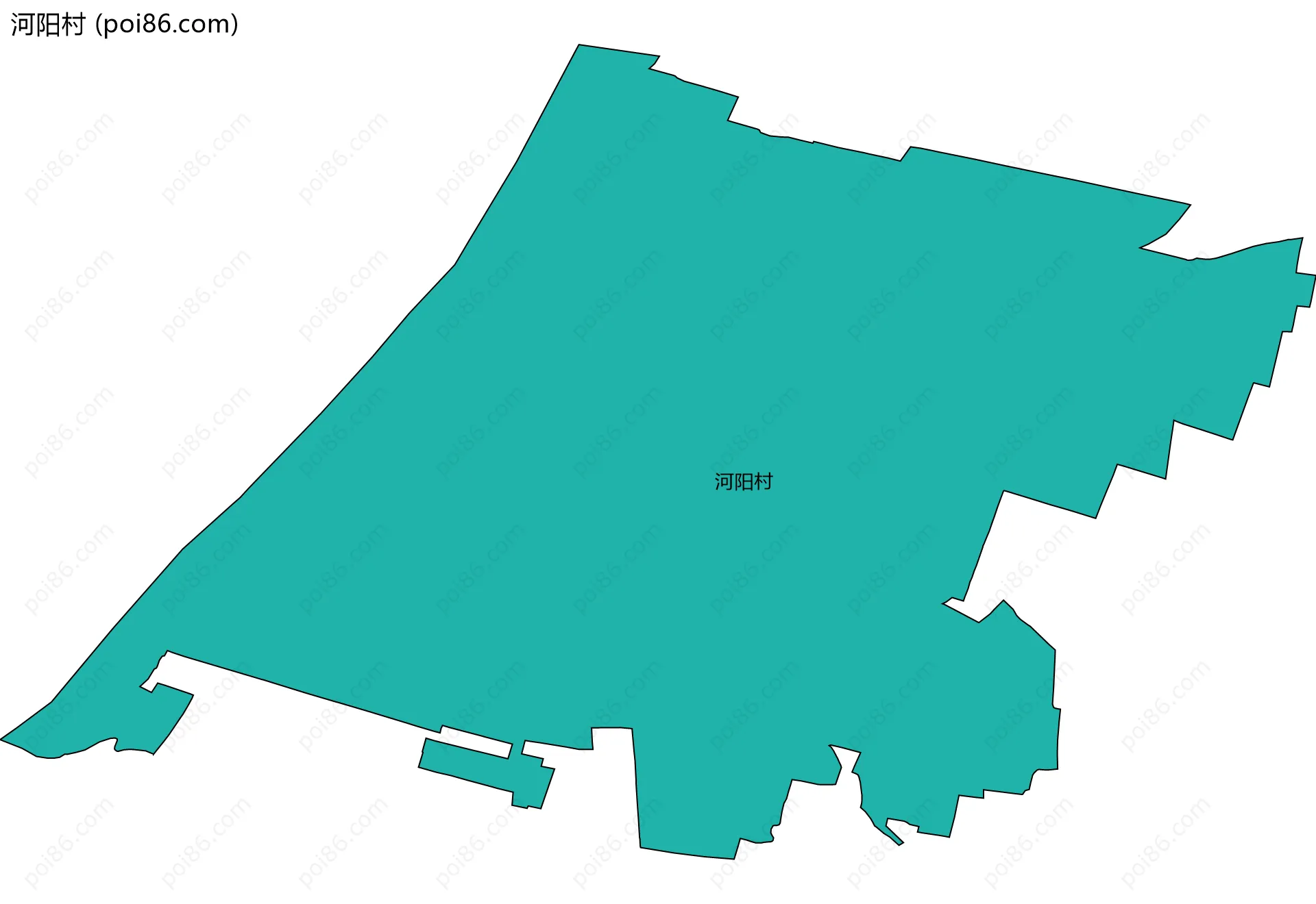 河阳村边界地图