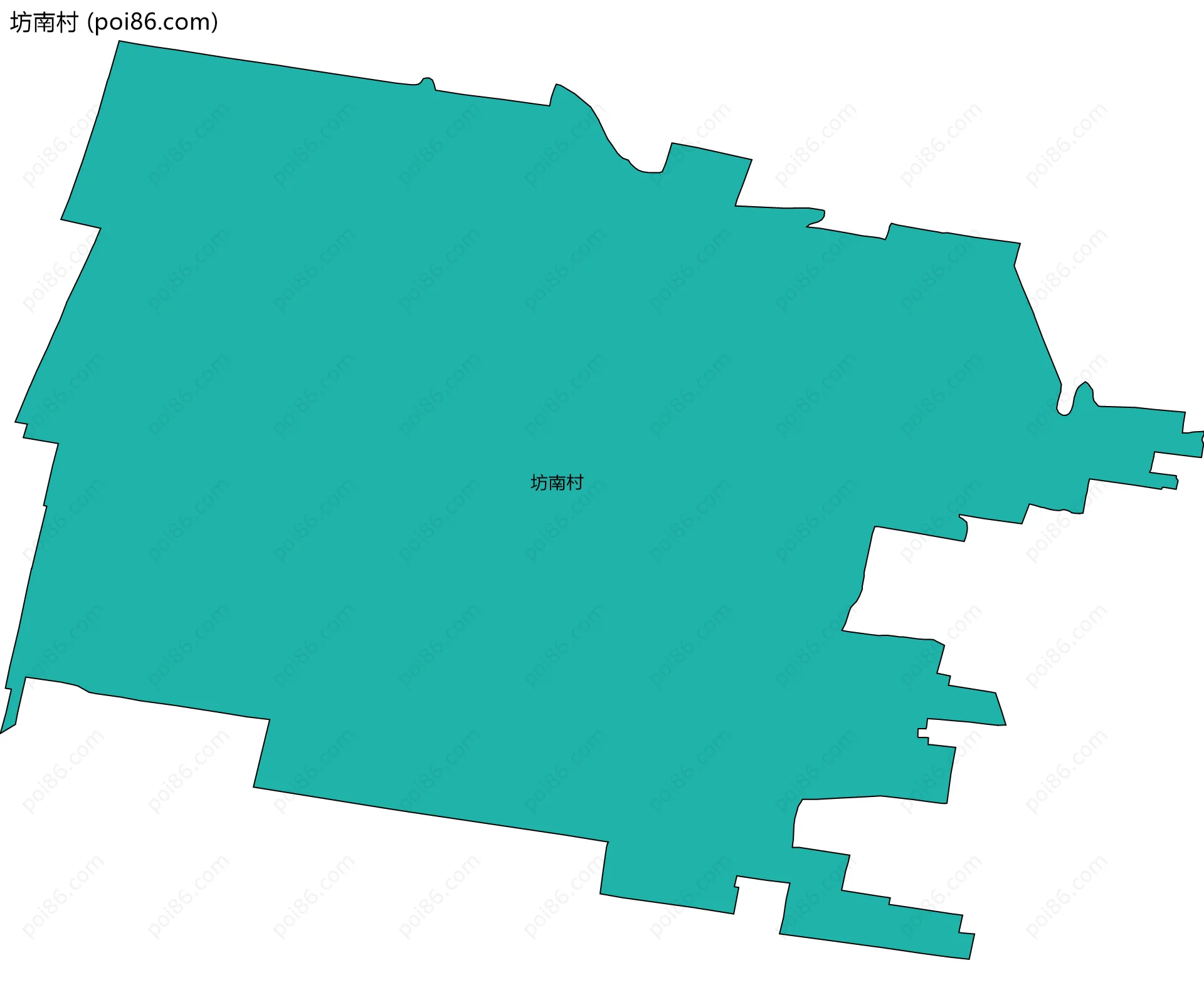 坊南村边界地图