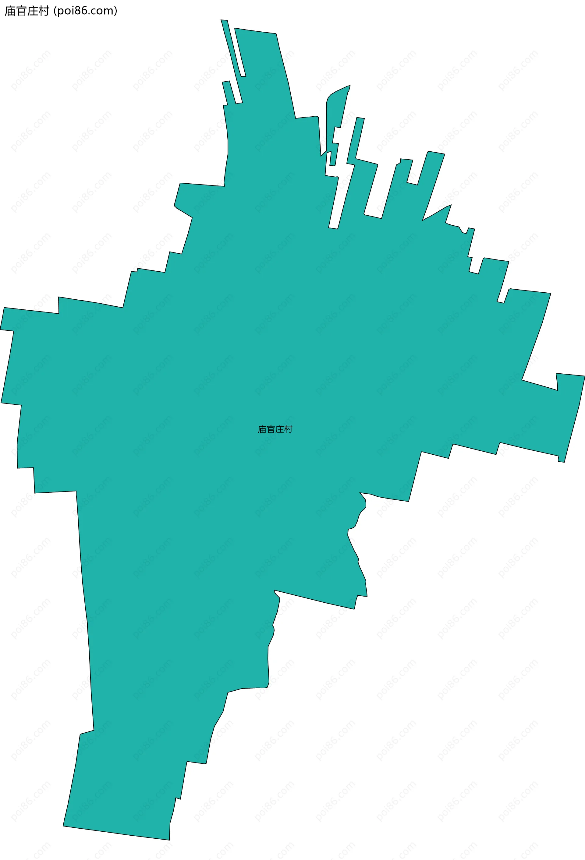 庙官庄村边界地图