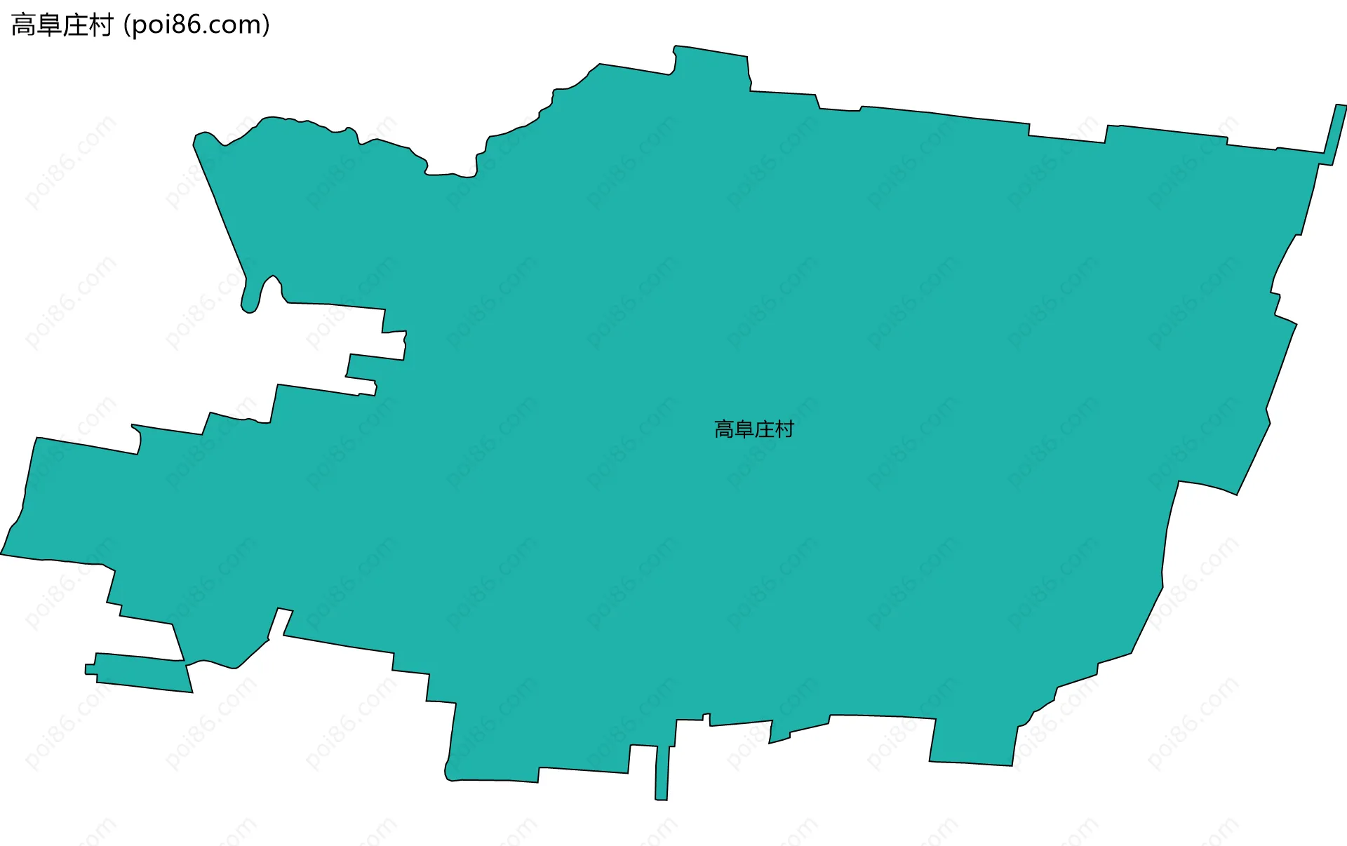 高阜庄村边界地图