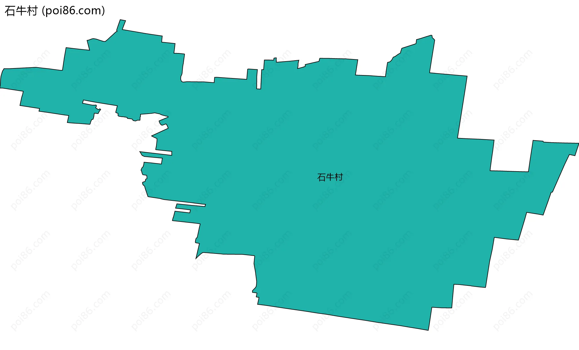 石牛村边界地图