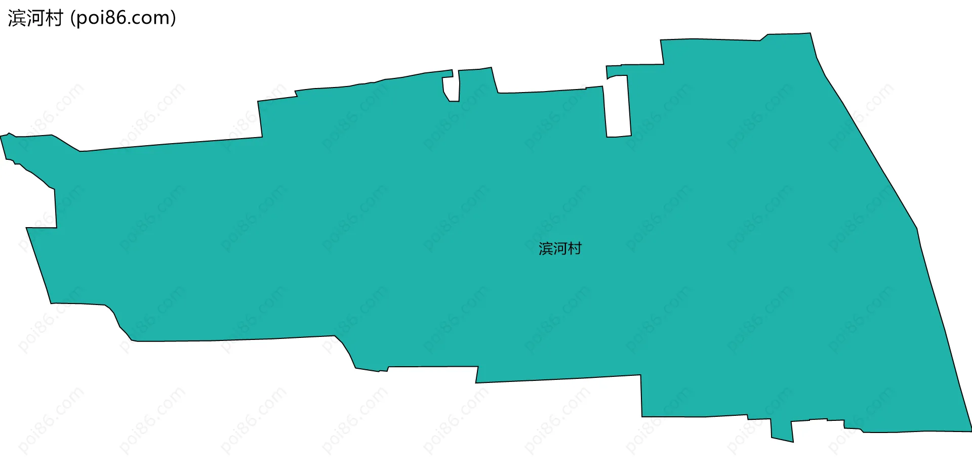 滨河村边界地图