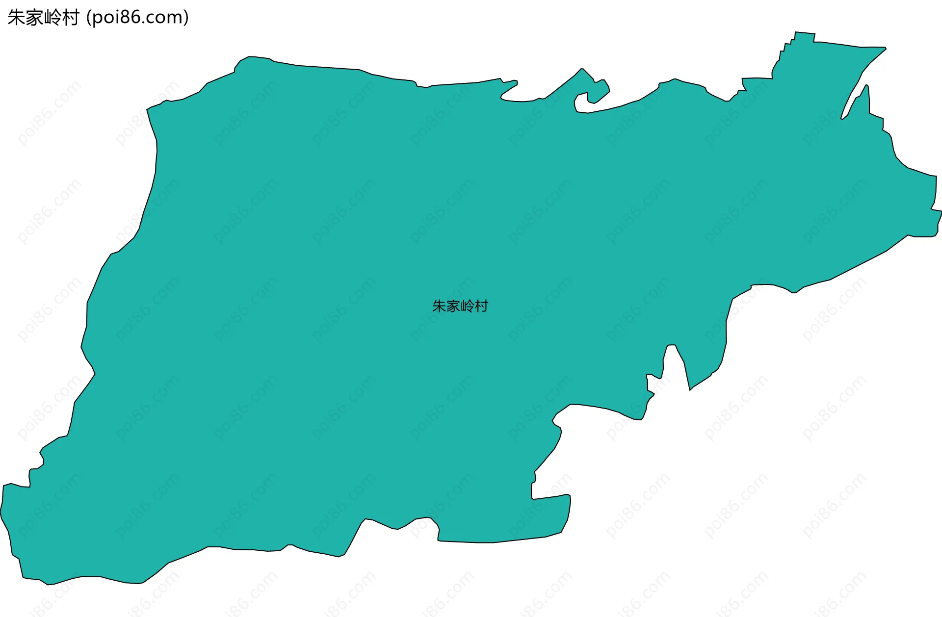 朱家岭村边界地图