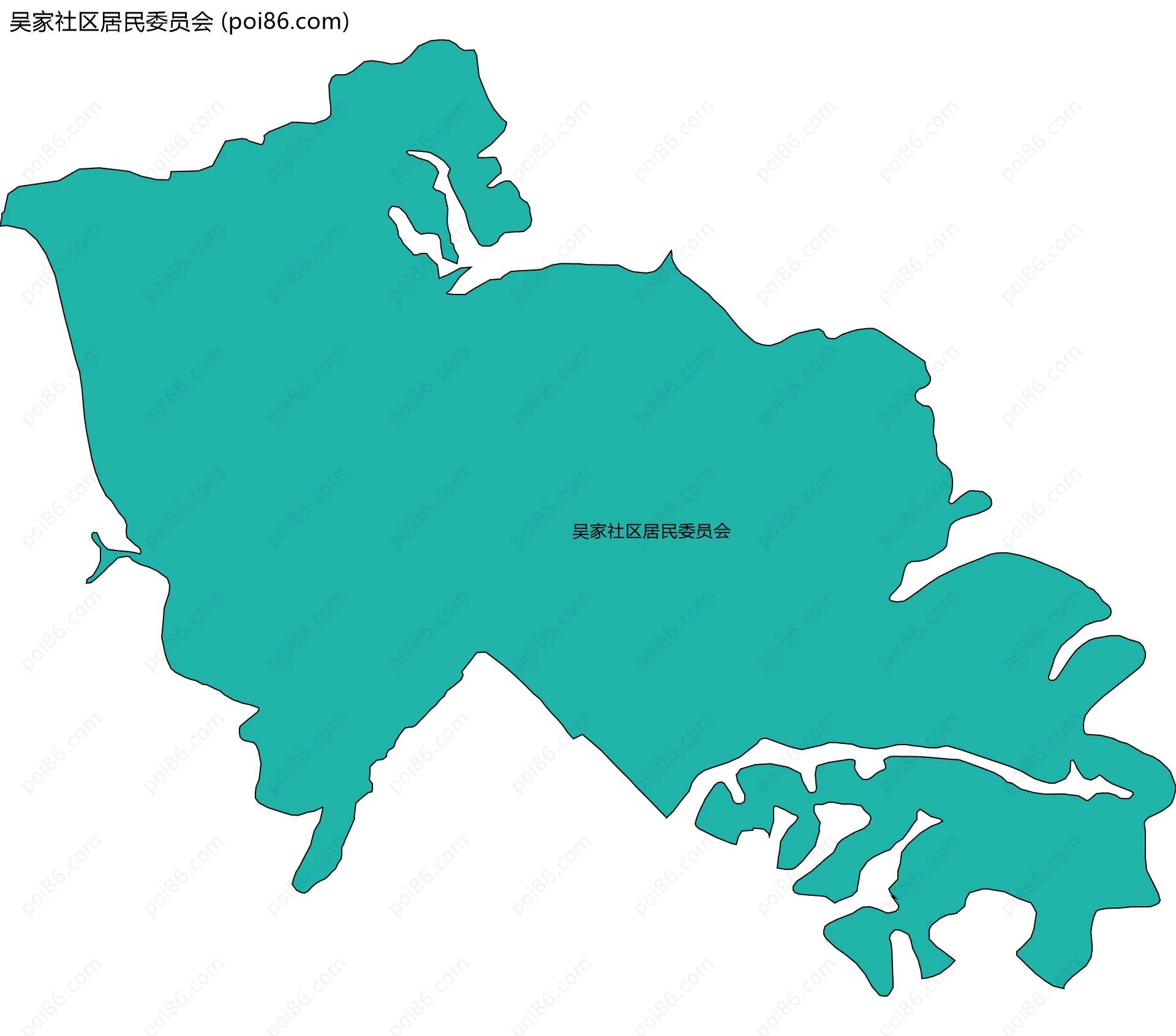 吴家社区居民委员会边界地图