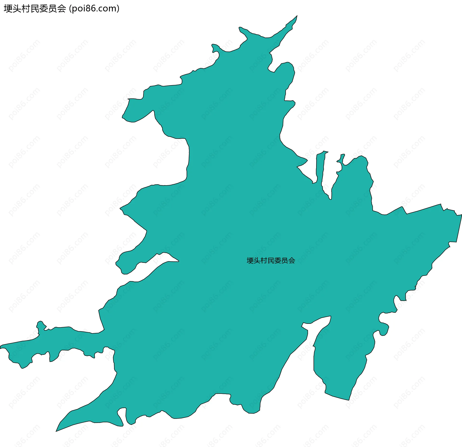 埂头村民委员会边界地图