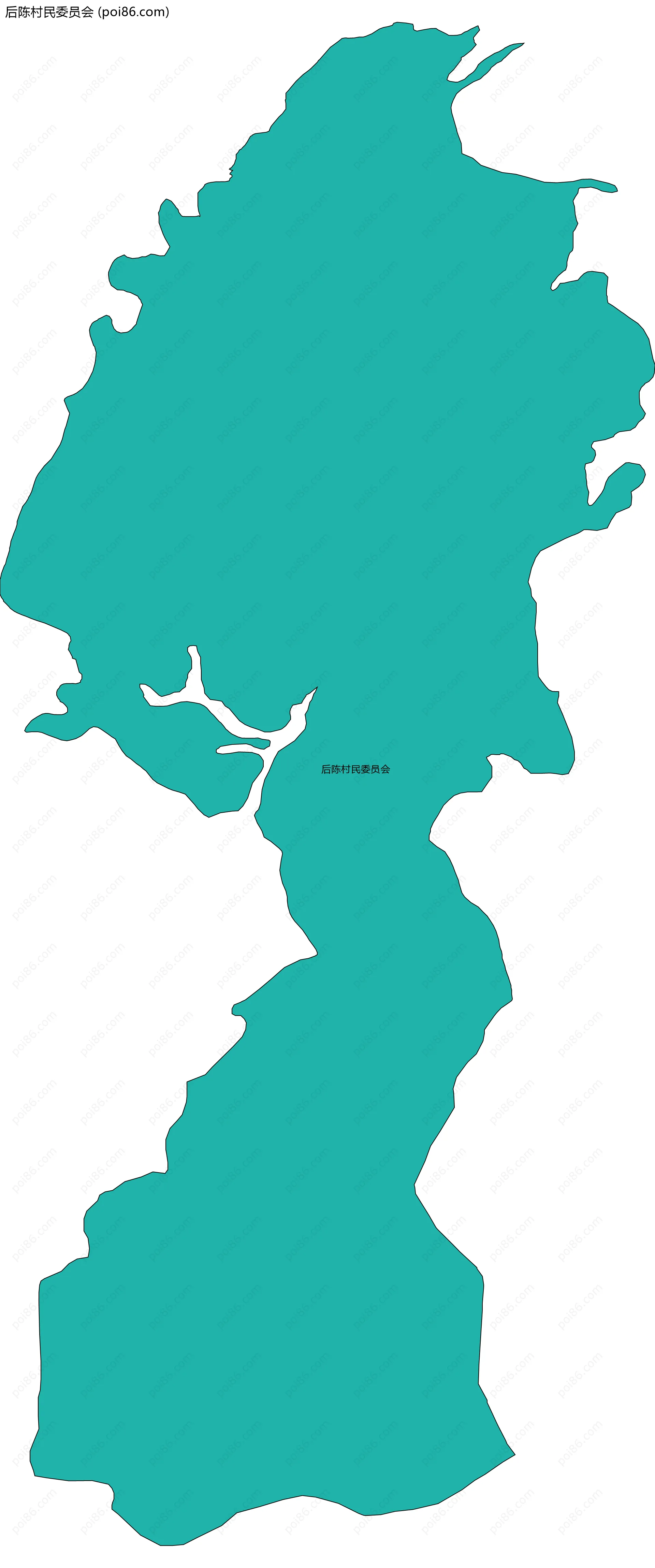 后陈村民委员会边界地图