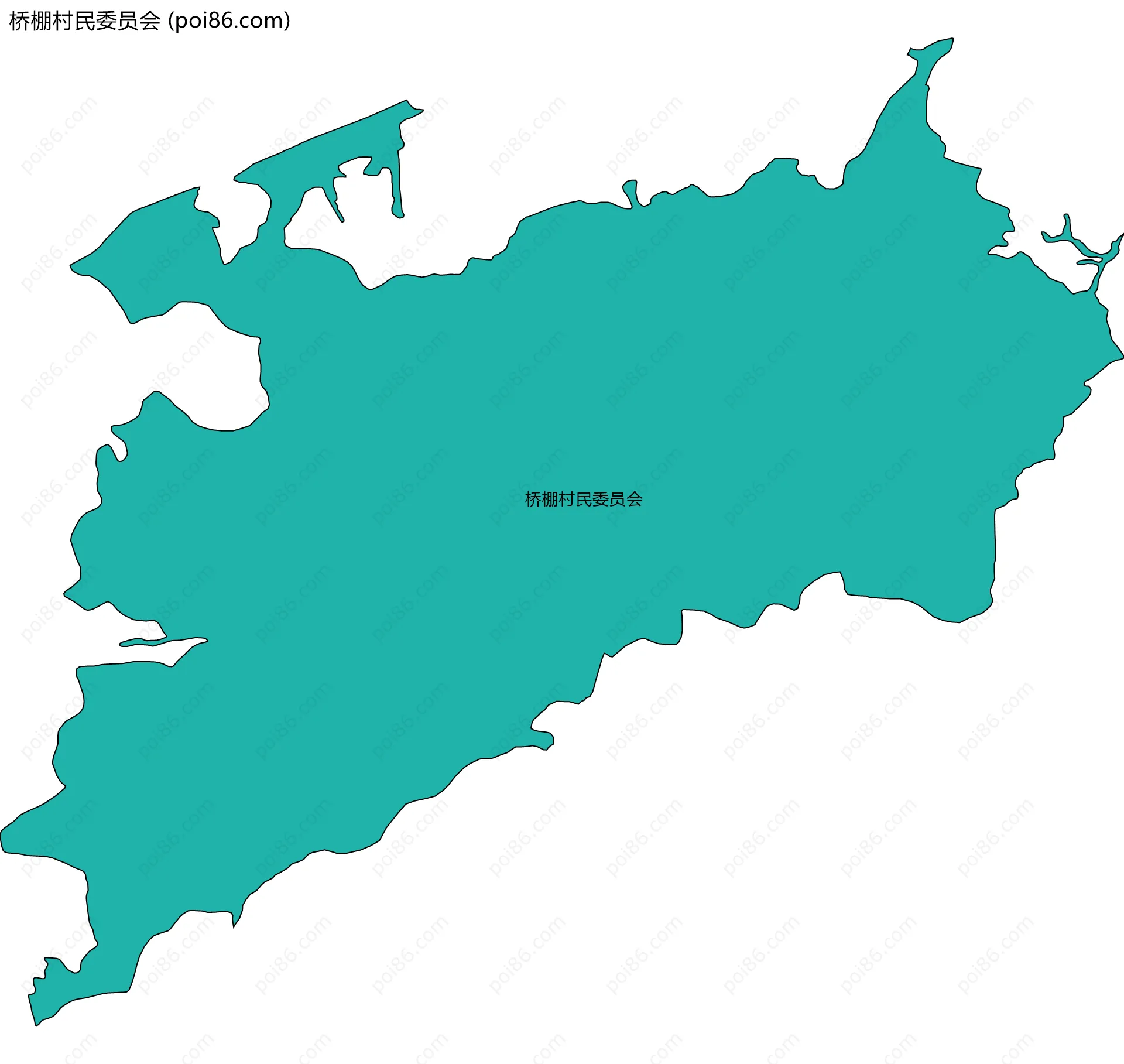 桥棚村民委员会边界地图