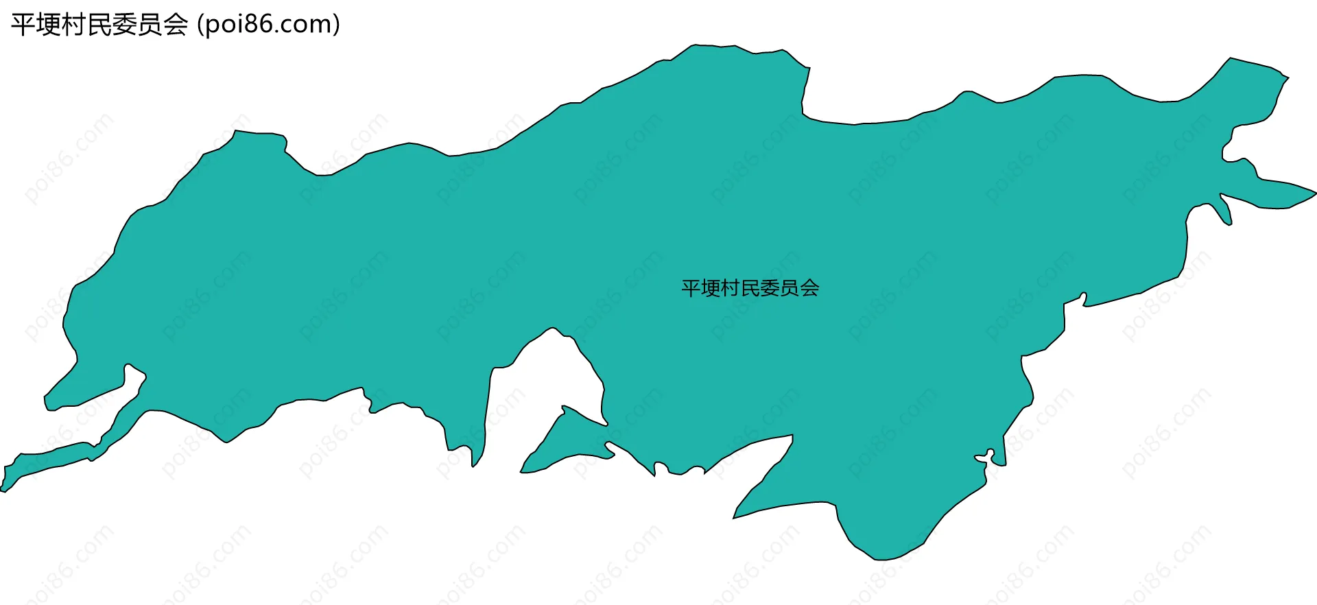 平埂村民委员会边界地图