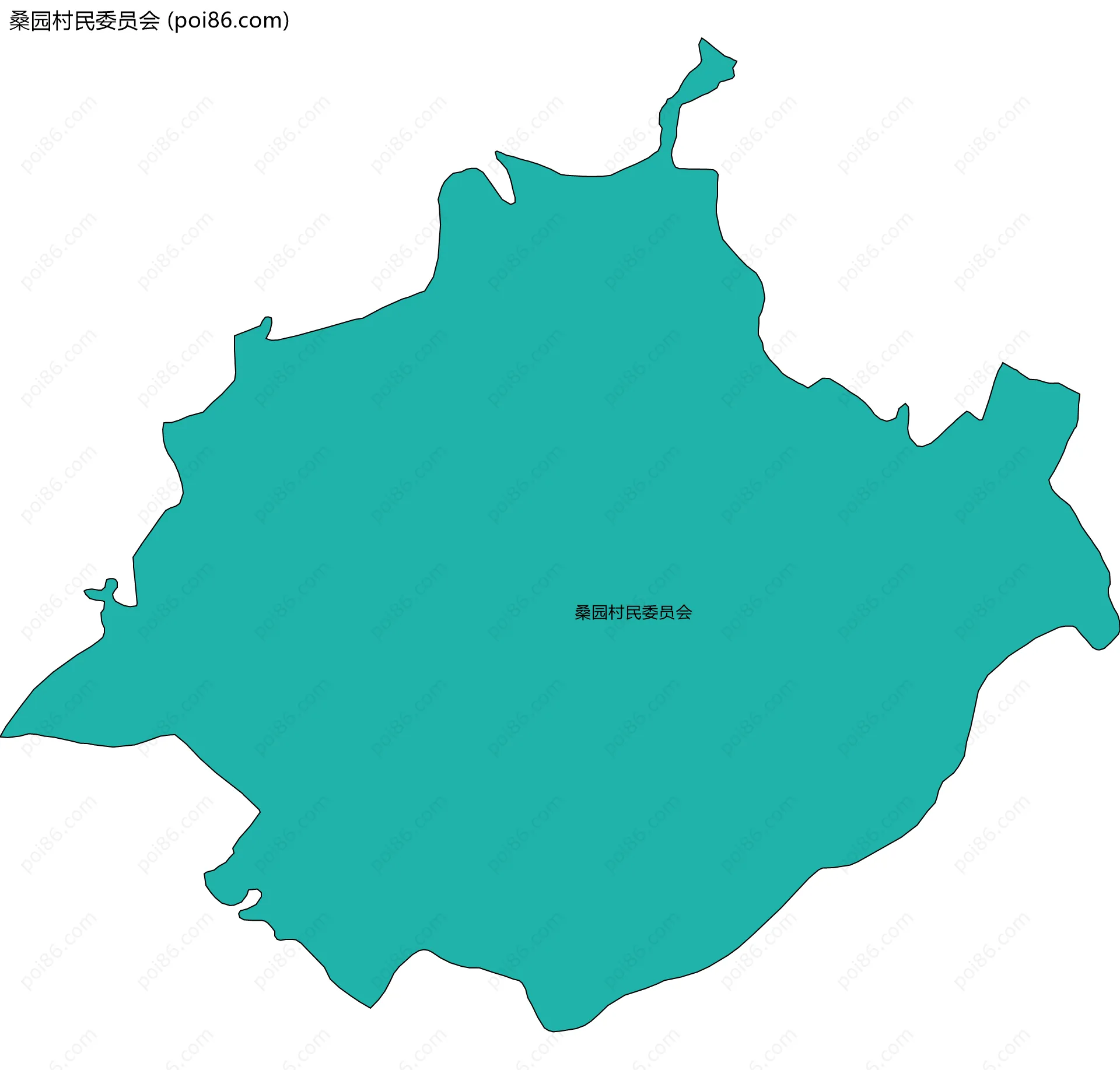 桑园村民委员会边界地图
