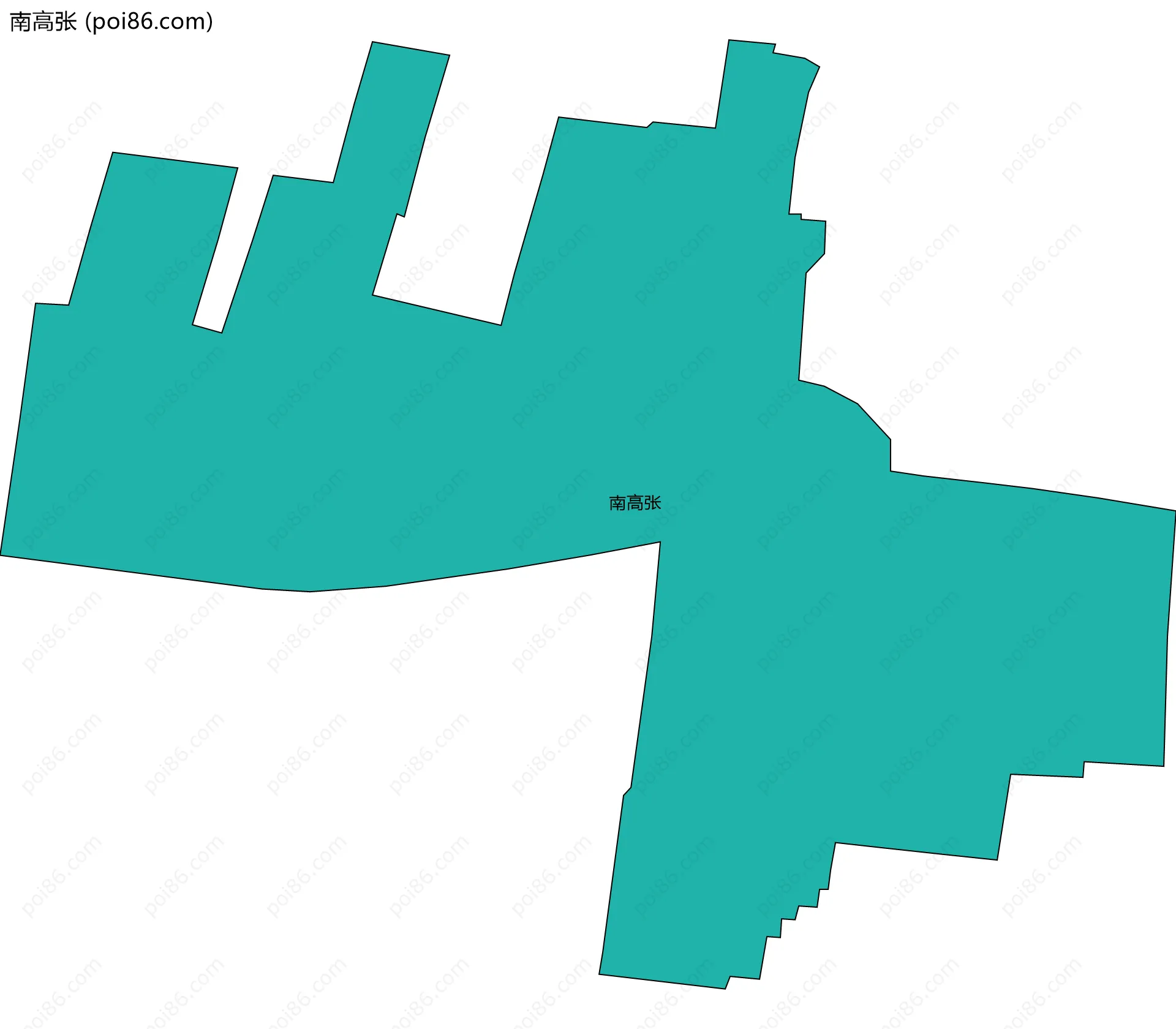 南高张边界地图