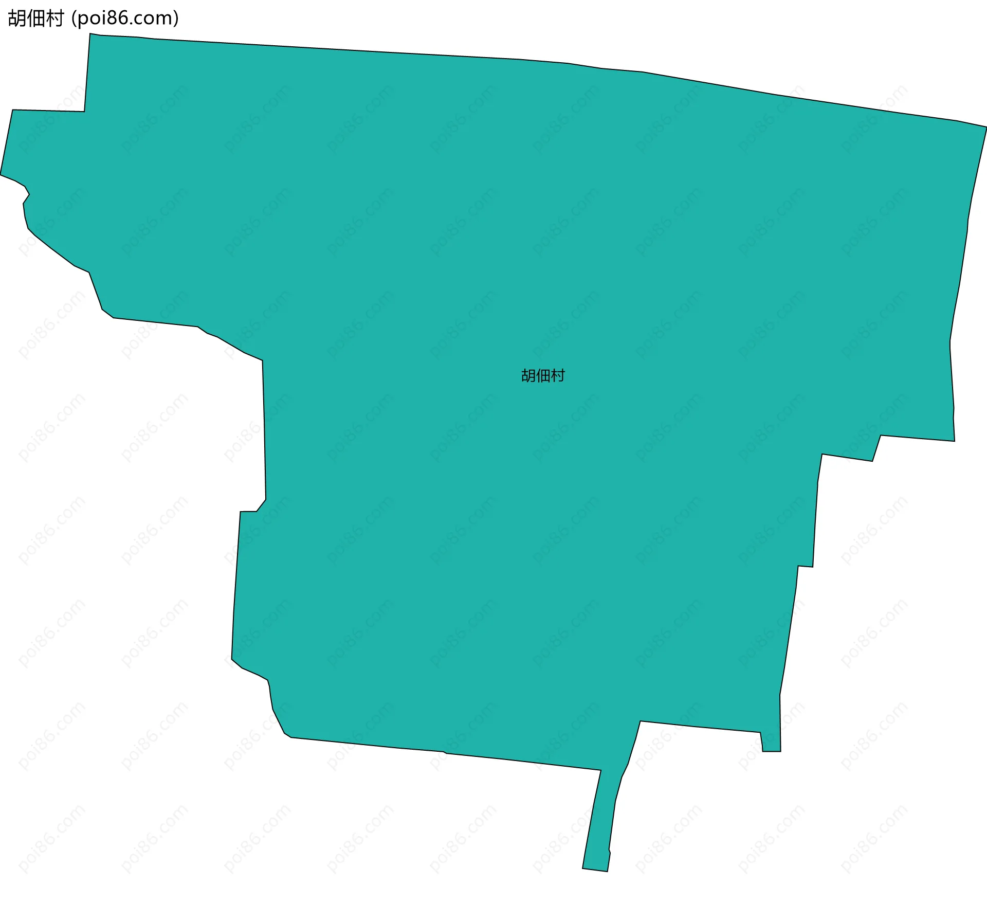 胡佃村边界地图