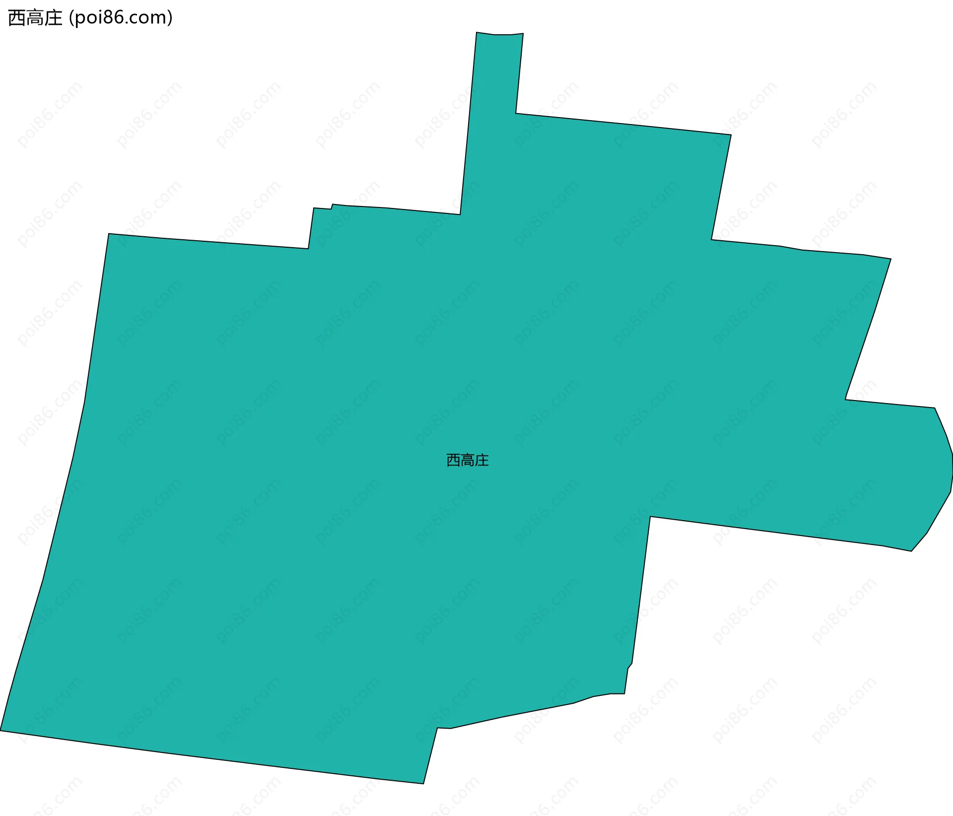 西高庄边界地图