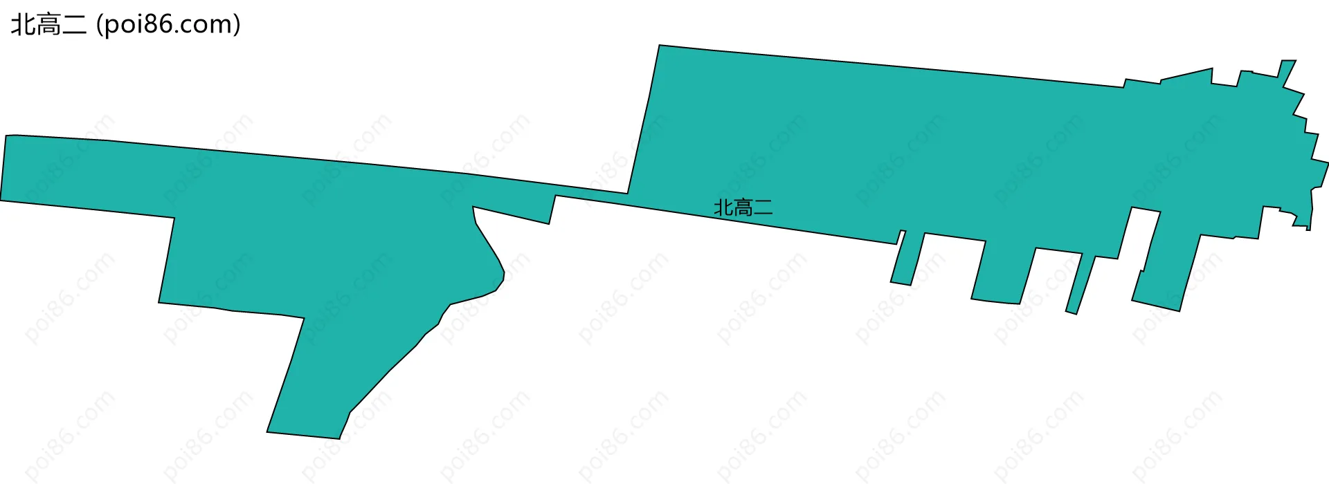 北高二边界地图