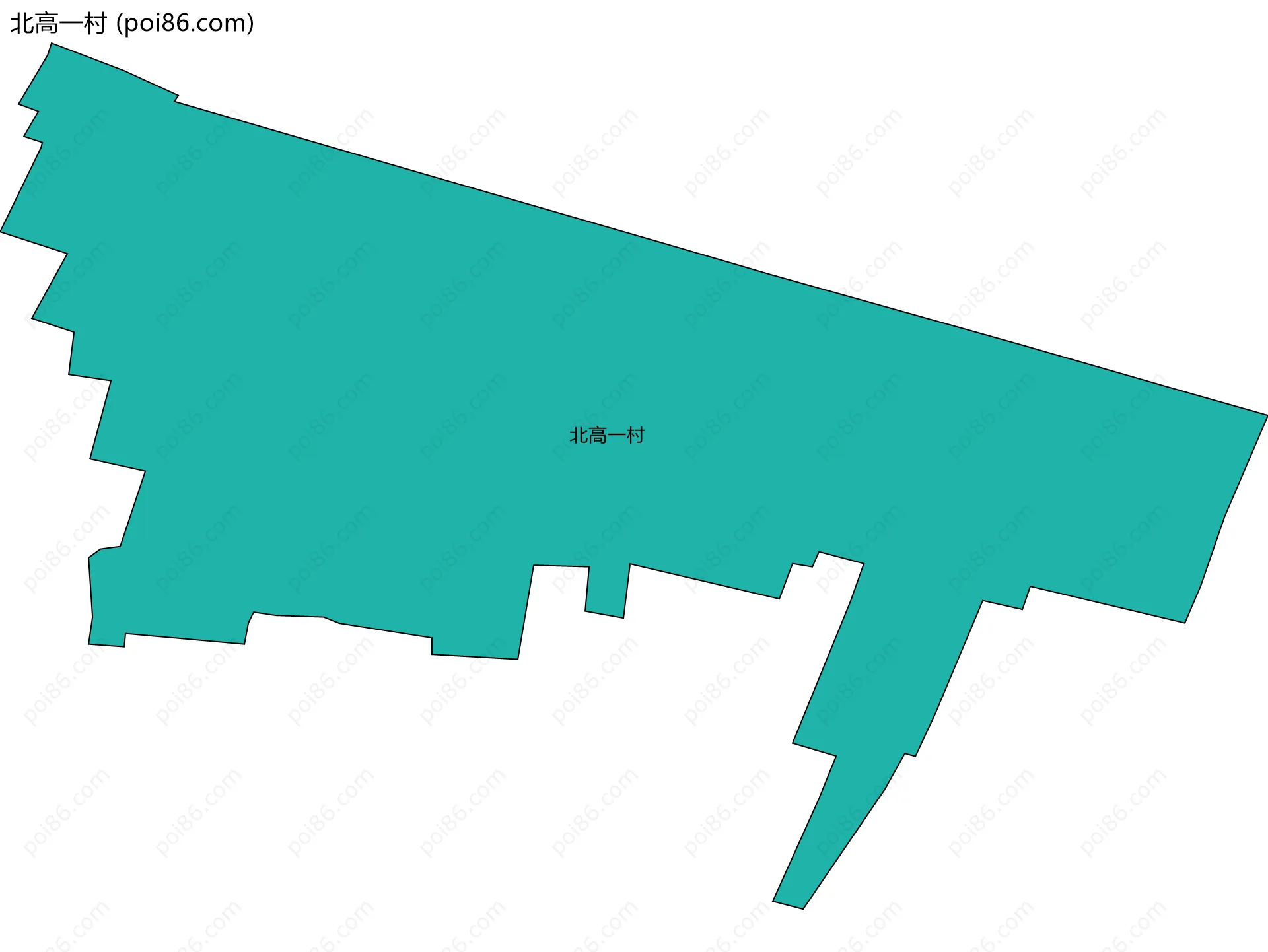 北高一村边界地图