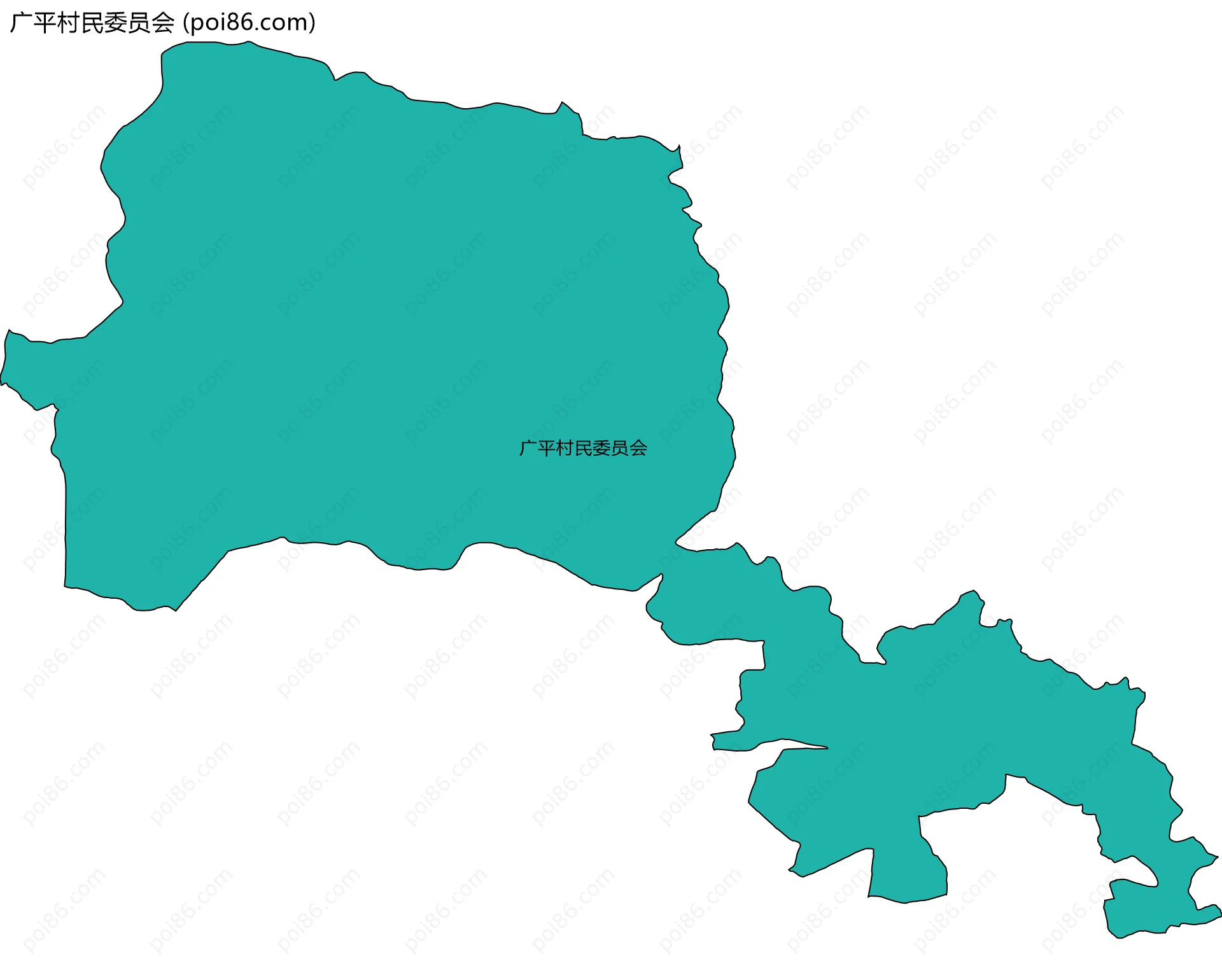 广平村民委员会边界地图