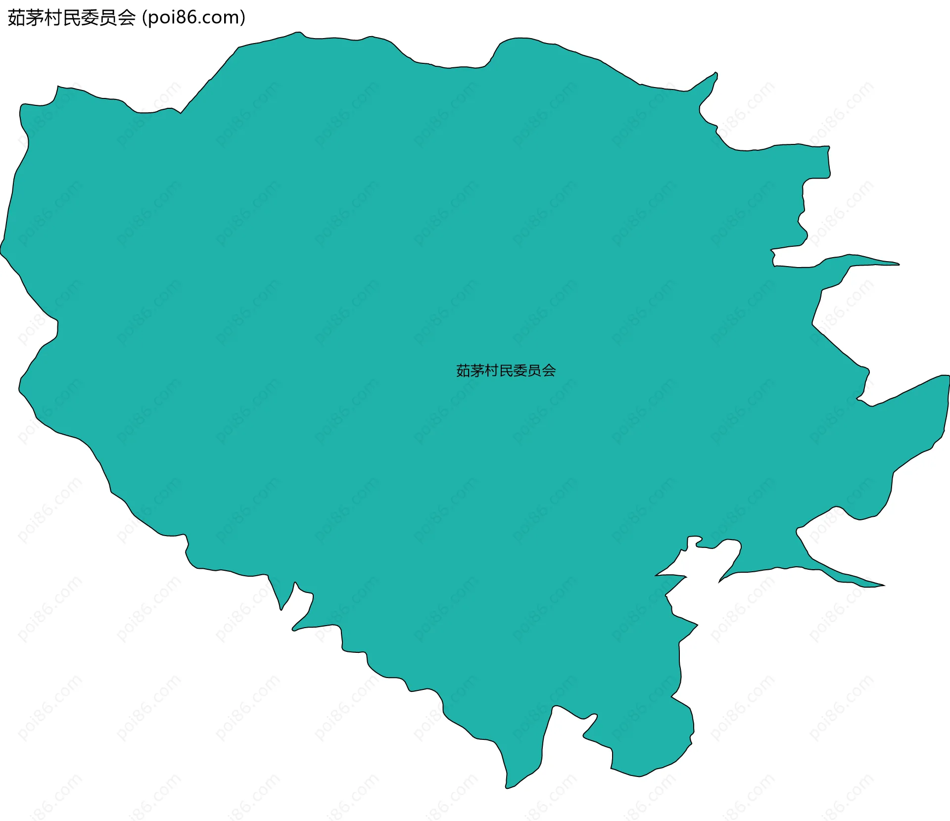 茹茅村民委员会边界地图