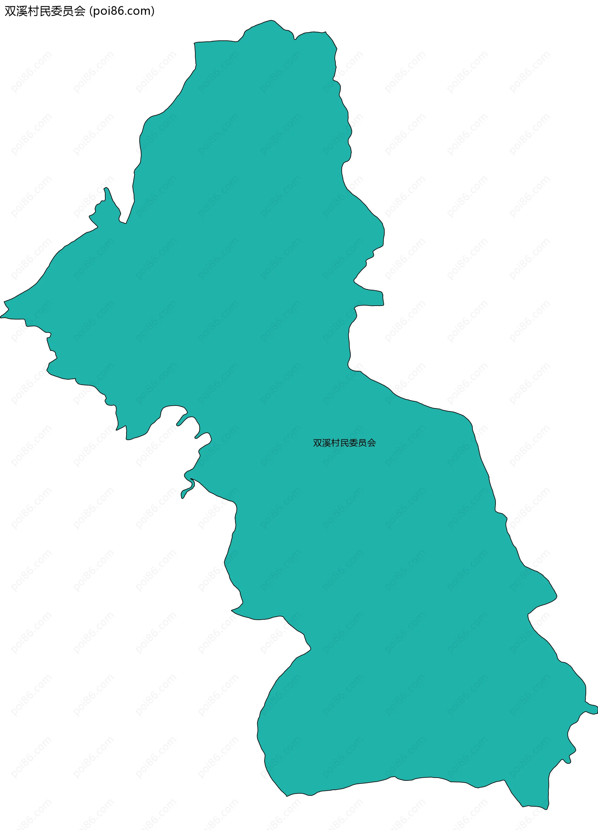 双溪村民委员会边界地图