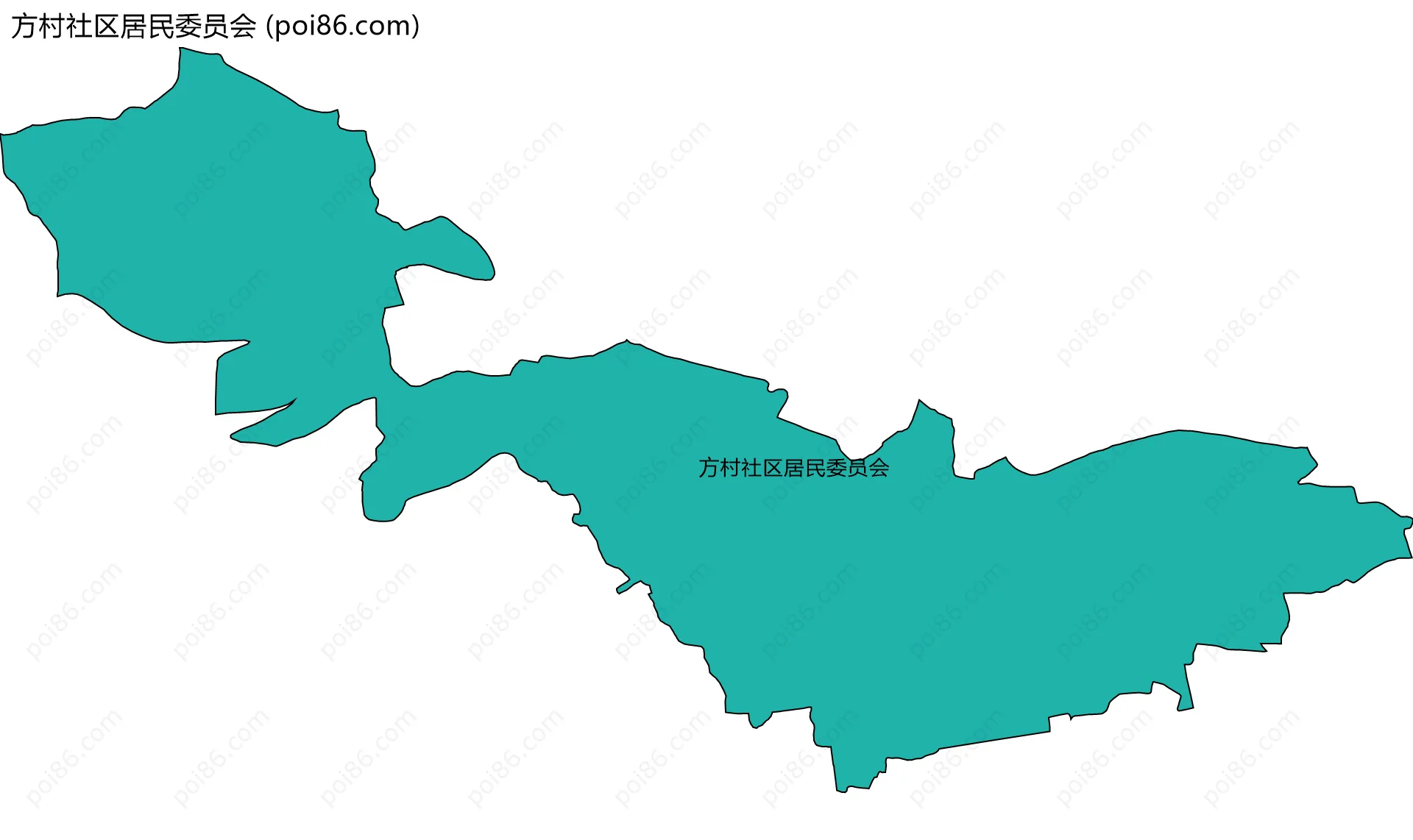 方村社区居民委员会边界地图
