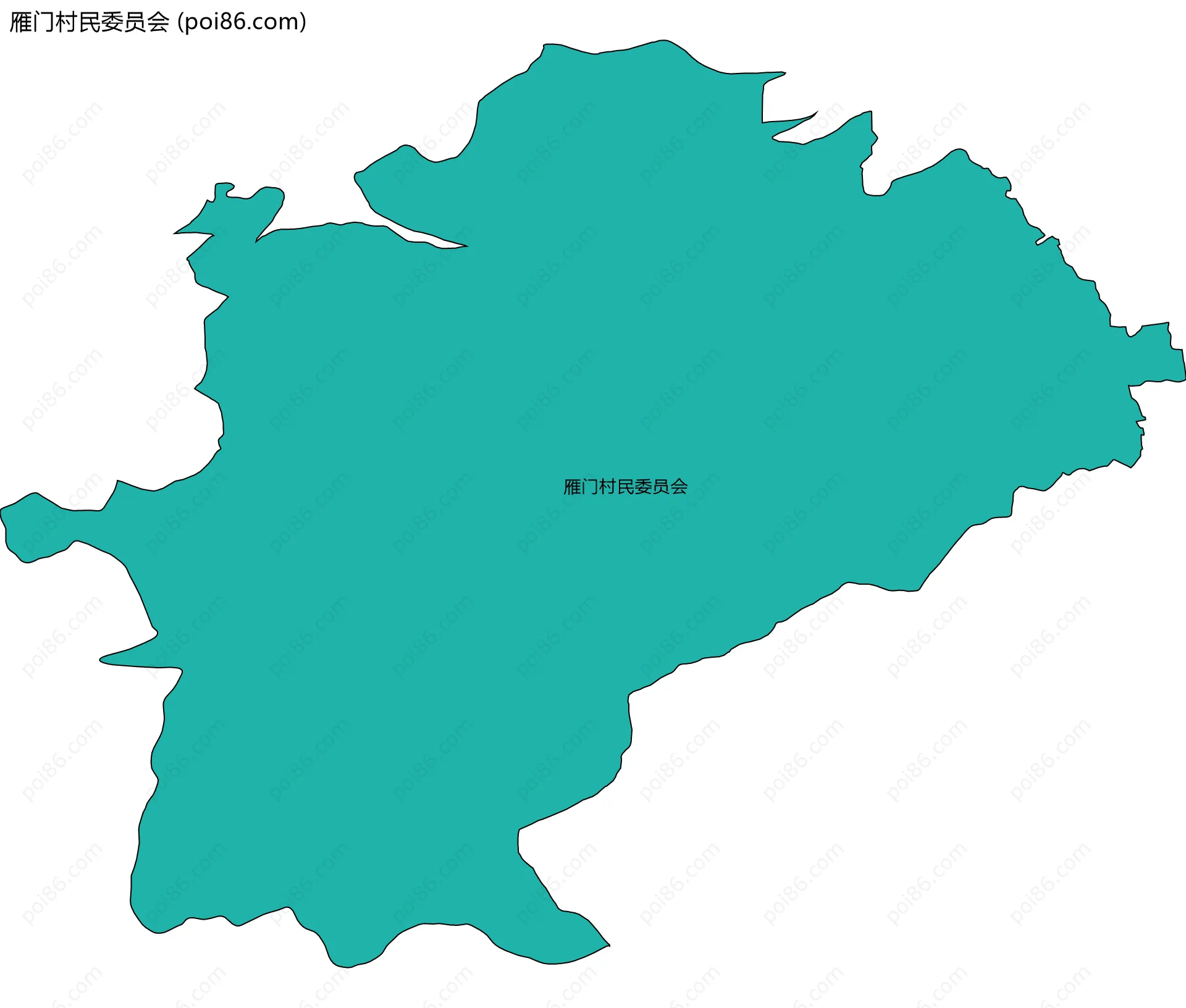 雁门村民委员会边界地图