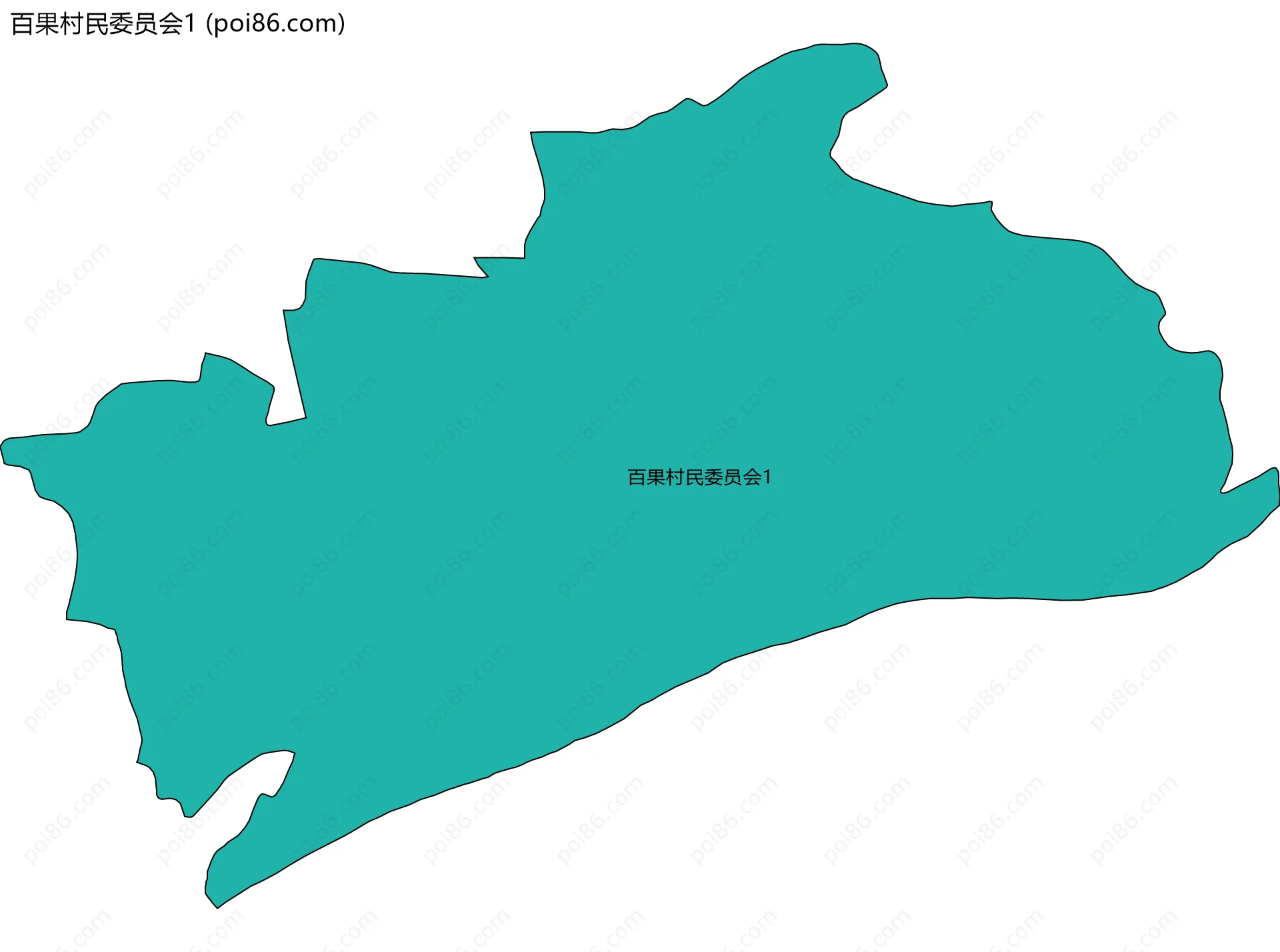 百果村民委员会1边界地图