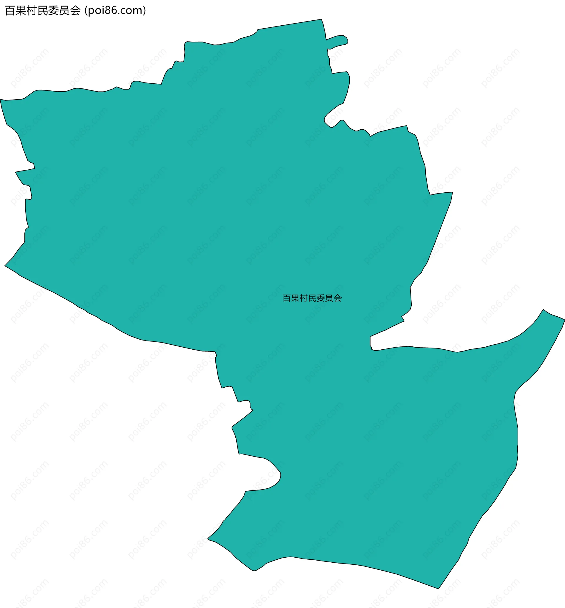 百果村民委员会边界地图