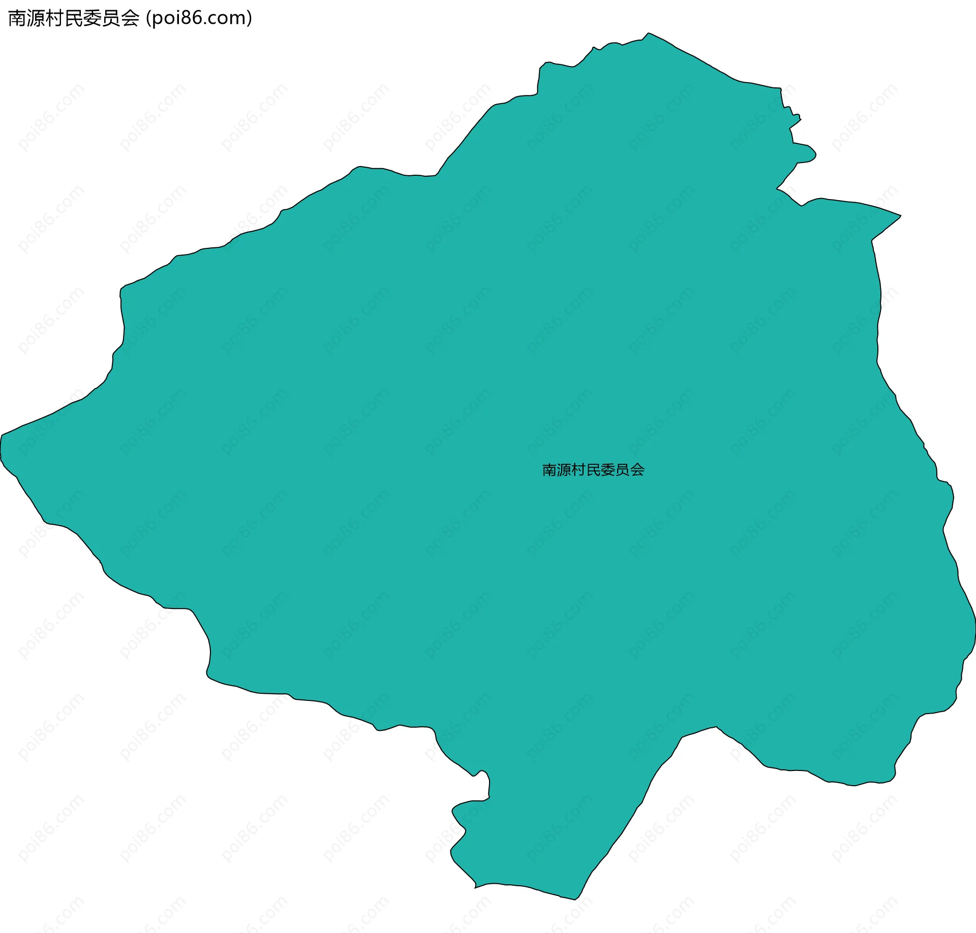 南源村民委员会边界地图