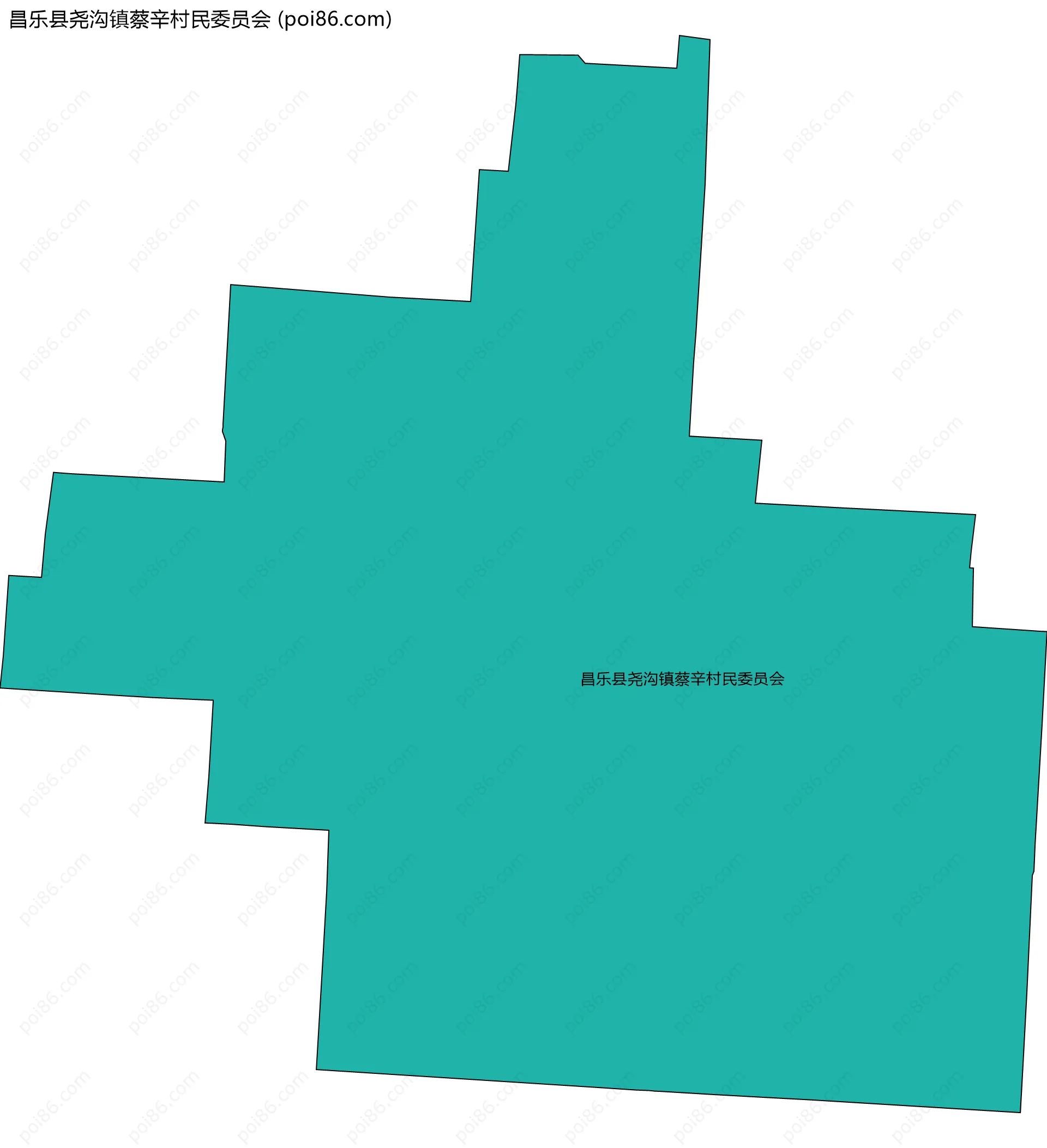 昌乐县尧沟镇蔡辛村民委员会边界地图