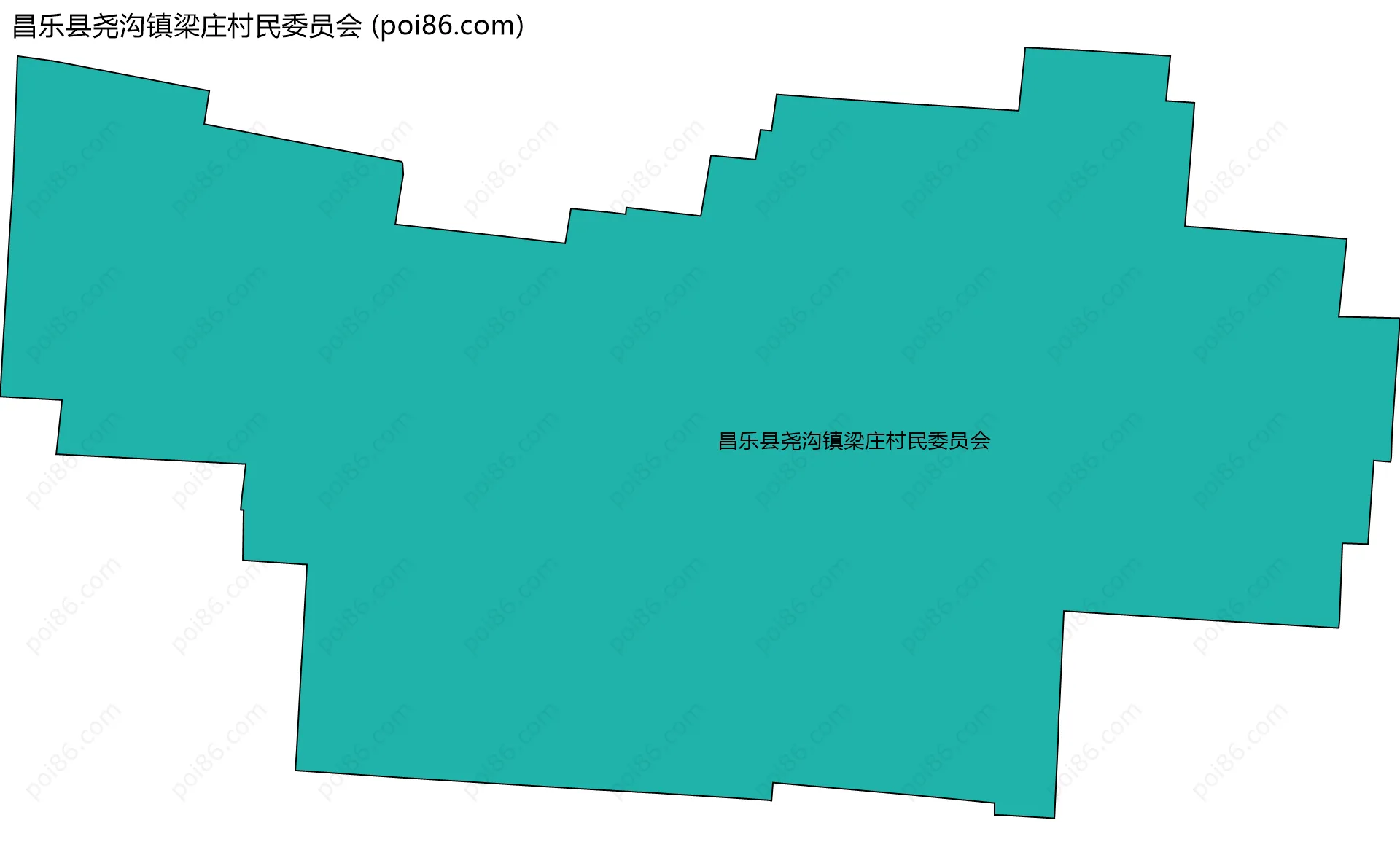 昌乐县尧沟镇梁庄村民委员会边界地图