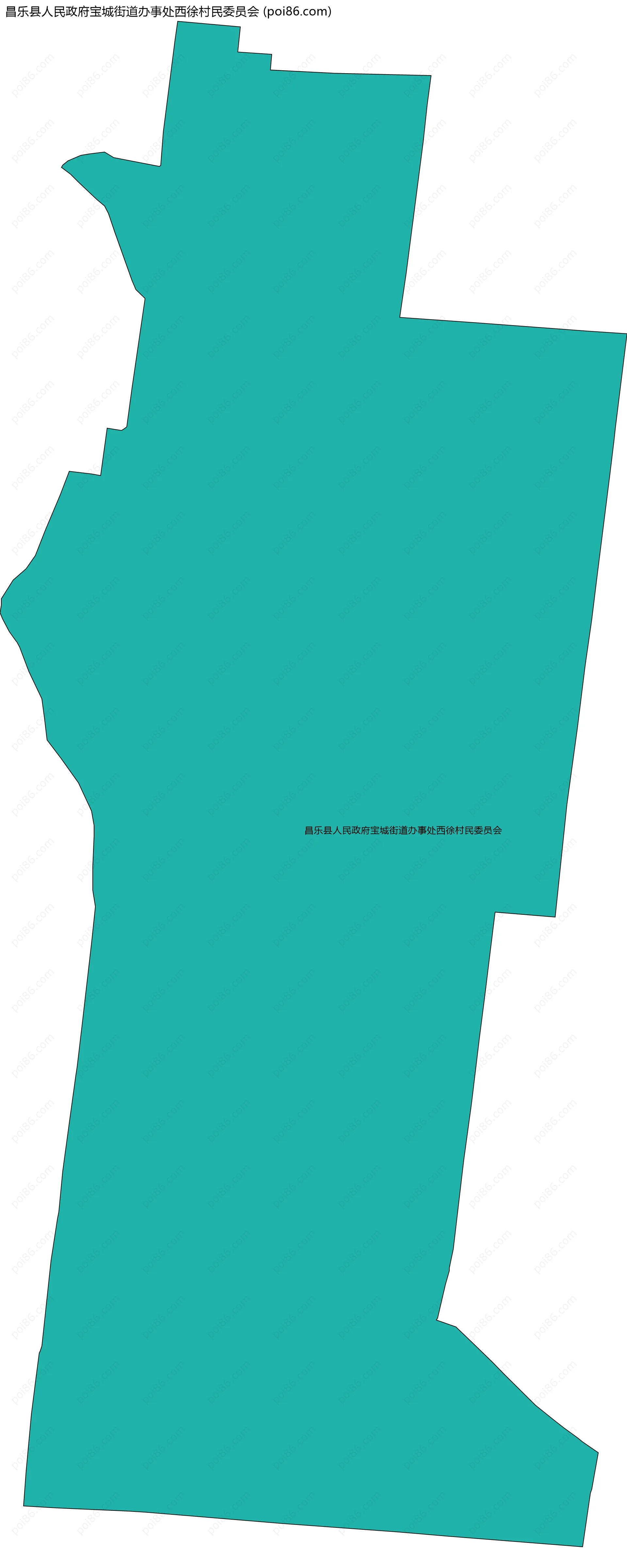 昌乐县人民政府宝城街道办事处西徐村民委员会边界地图
