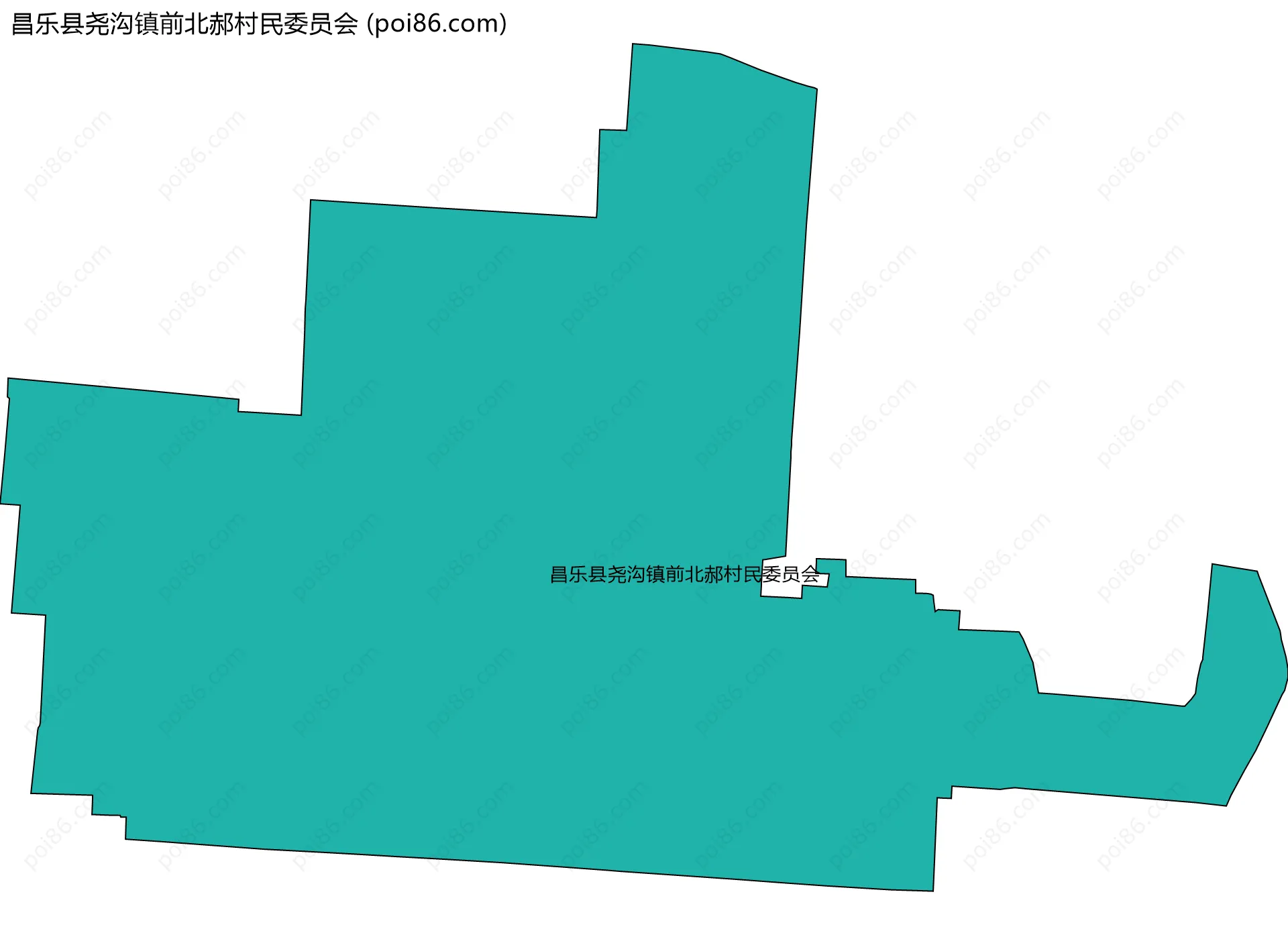 昌乐县尧沟镇前北郝村民委员会边界地图