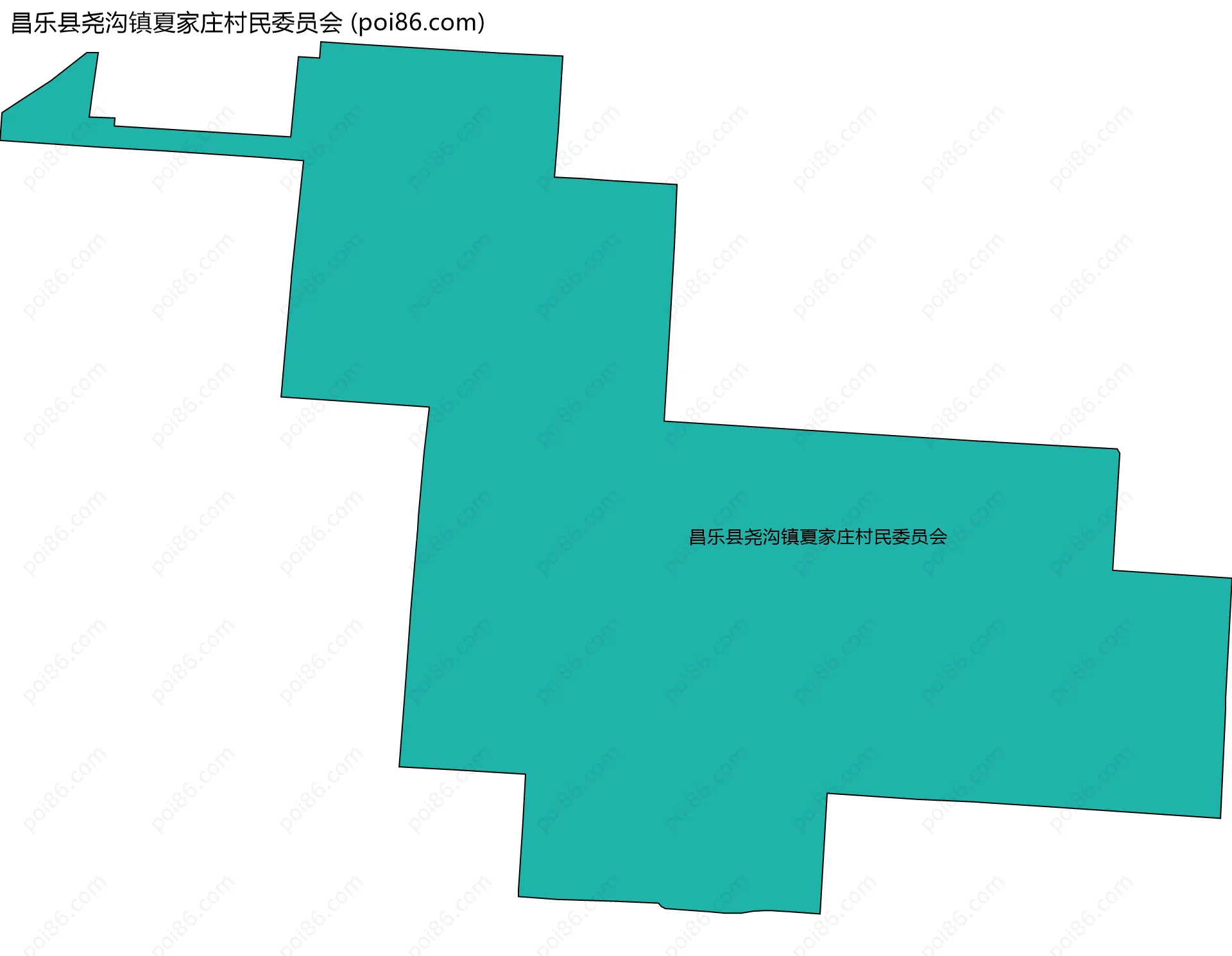 昌乐县尧沟镇夏家庄村民委员会边界地图
