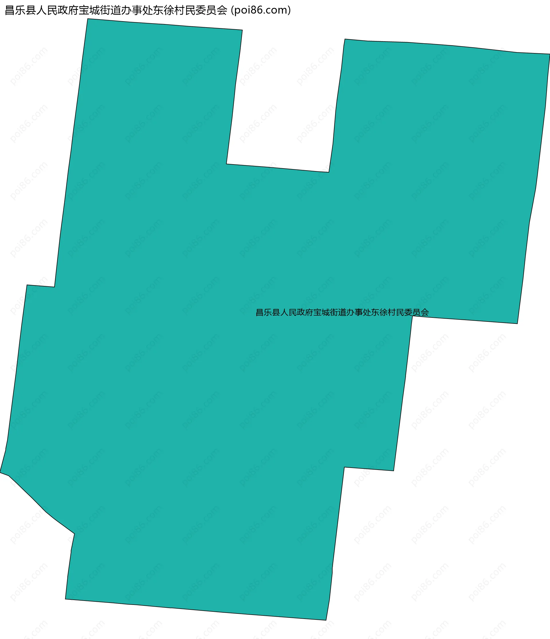 昌乐县人民政府宝城街道办事处东徐村民委员会边界地图