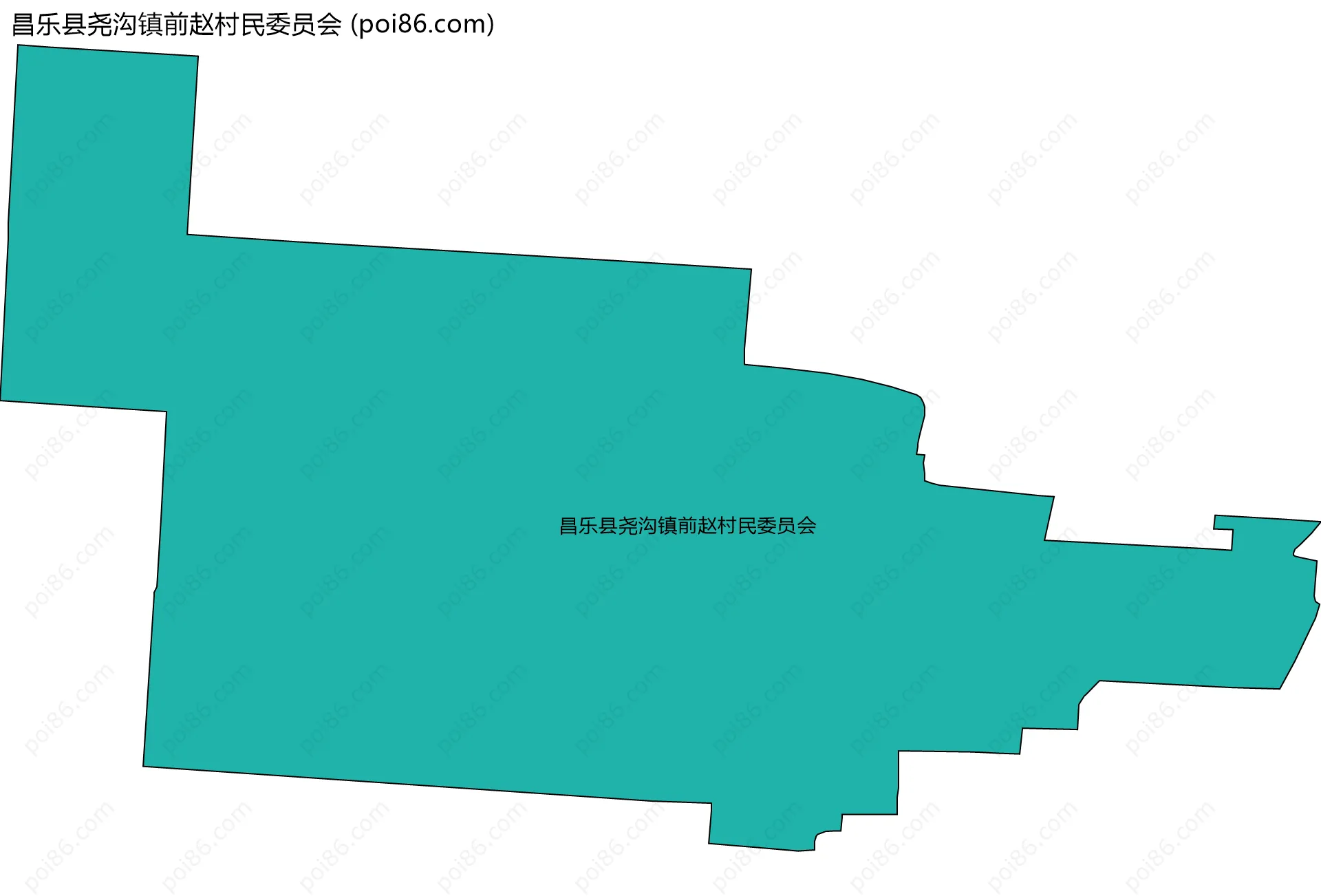 昌乐县尧沟镇前赵村民委员会边界地图