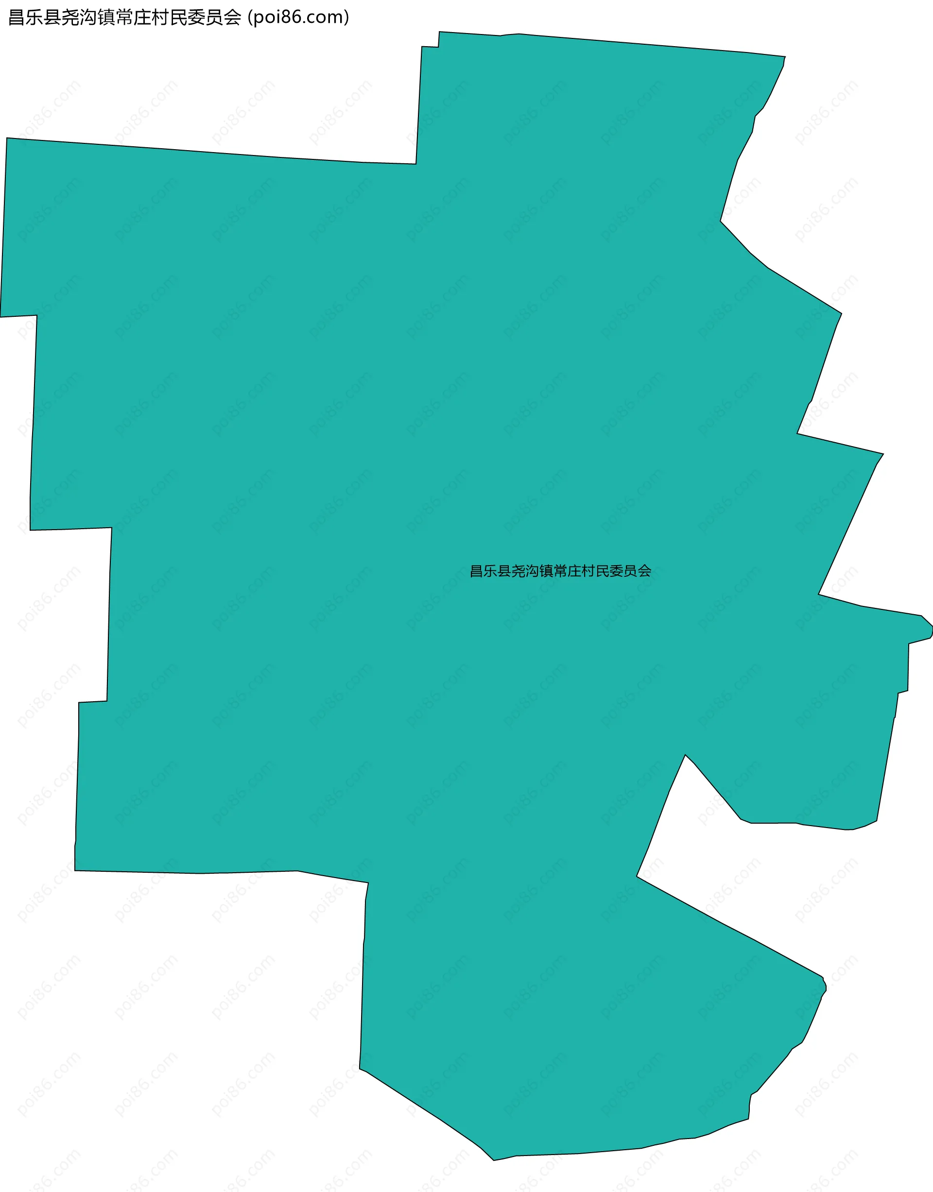昌乐县尧沟镇常庄村民委员会边界地图