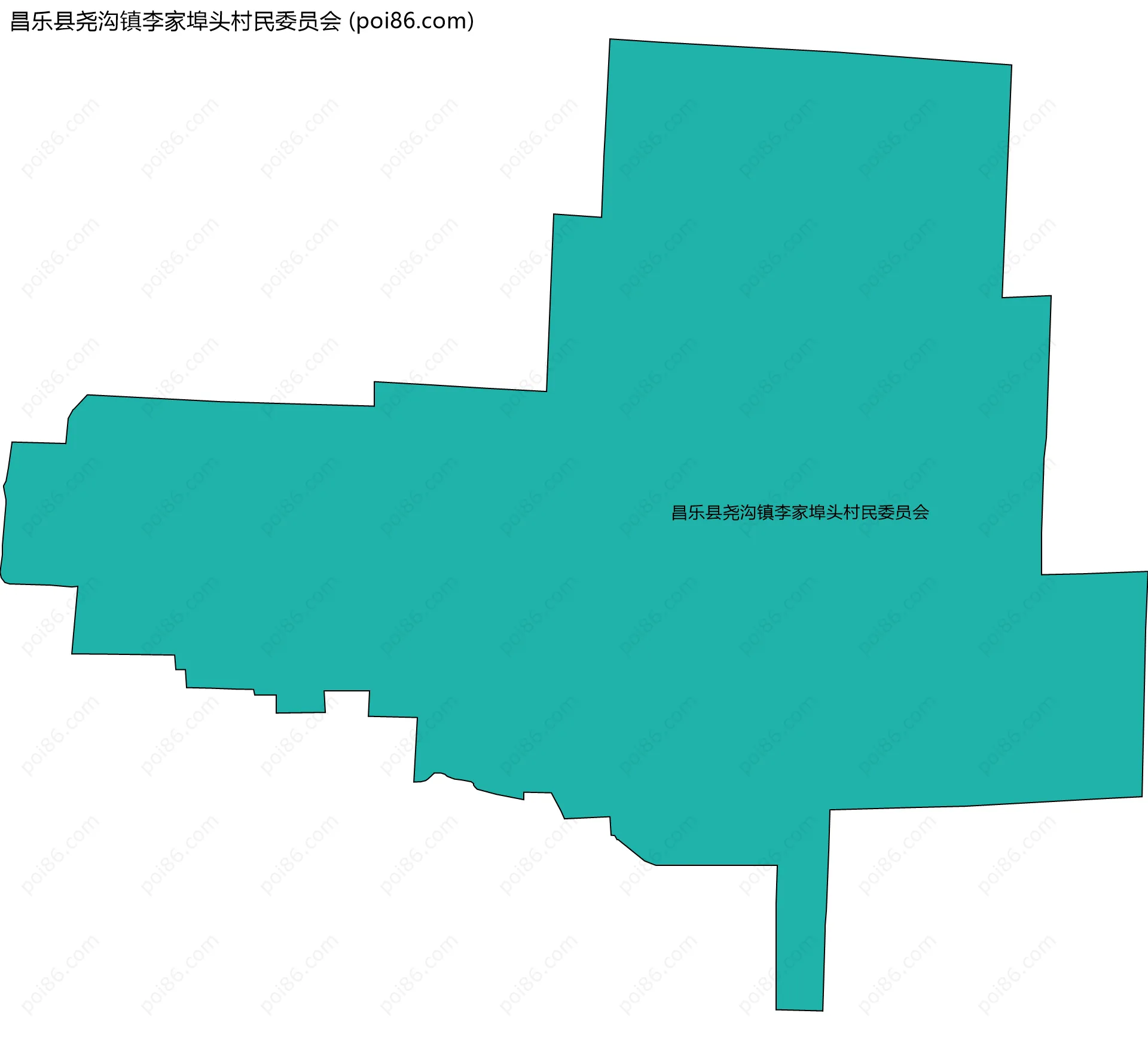 昌乐县尧沟镇李家埠头村民委员会边界地图