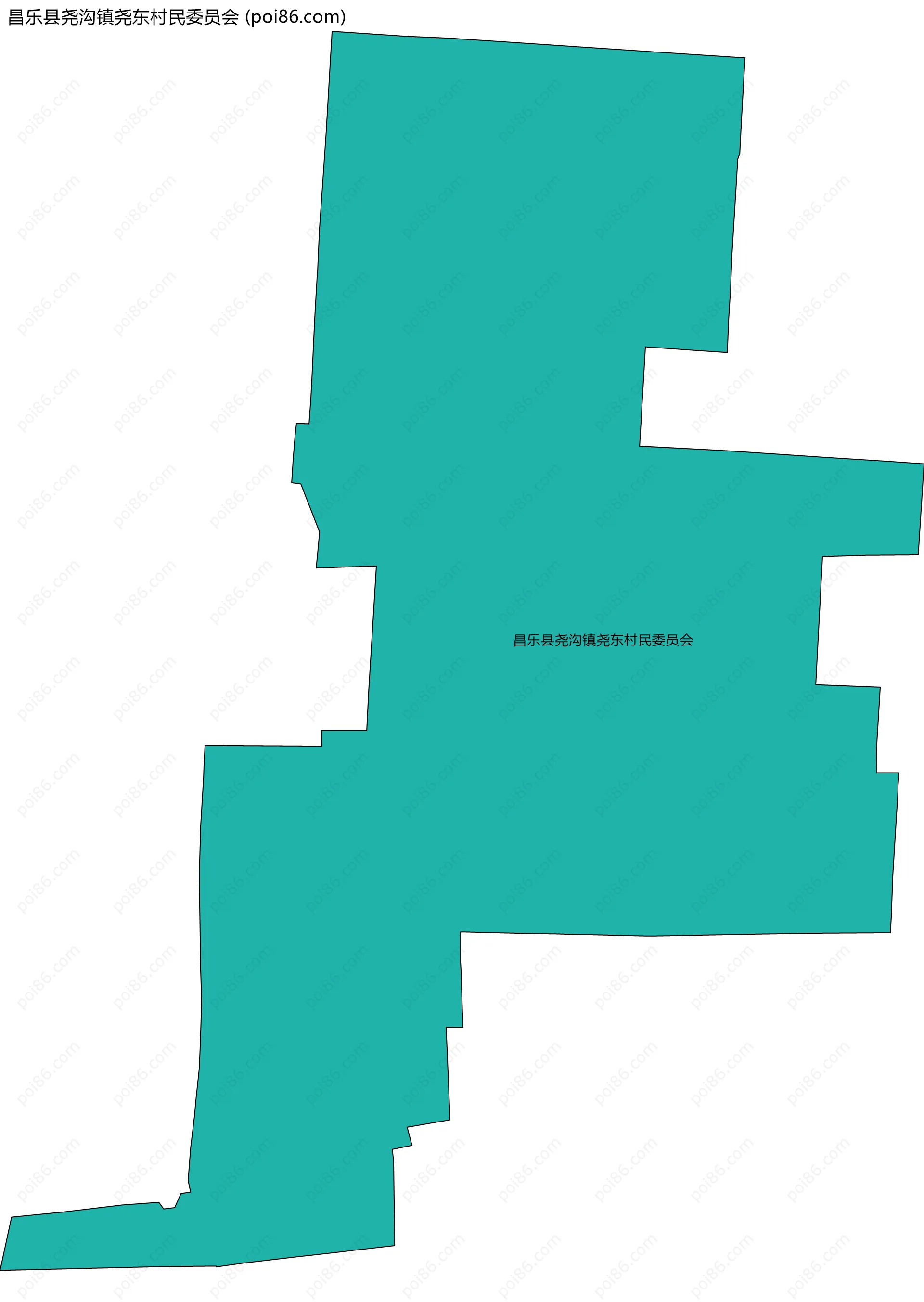 昌乐县尧沟镇尧东村民委员会边界地图