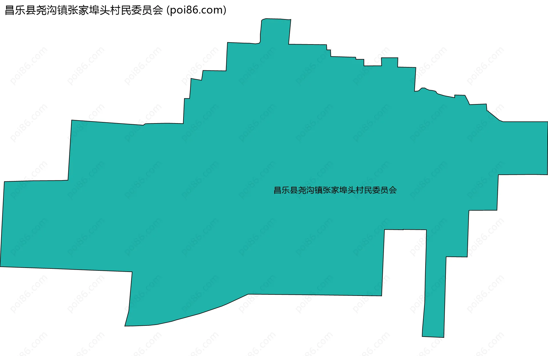 昌乐县尧沟镇张家埠头村民委员会边界地图