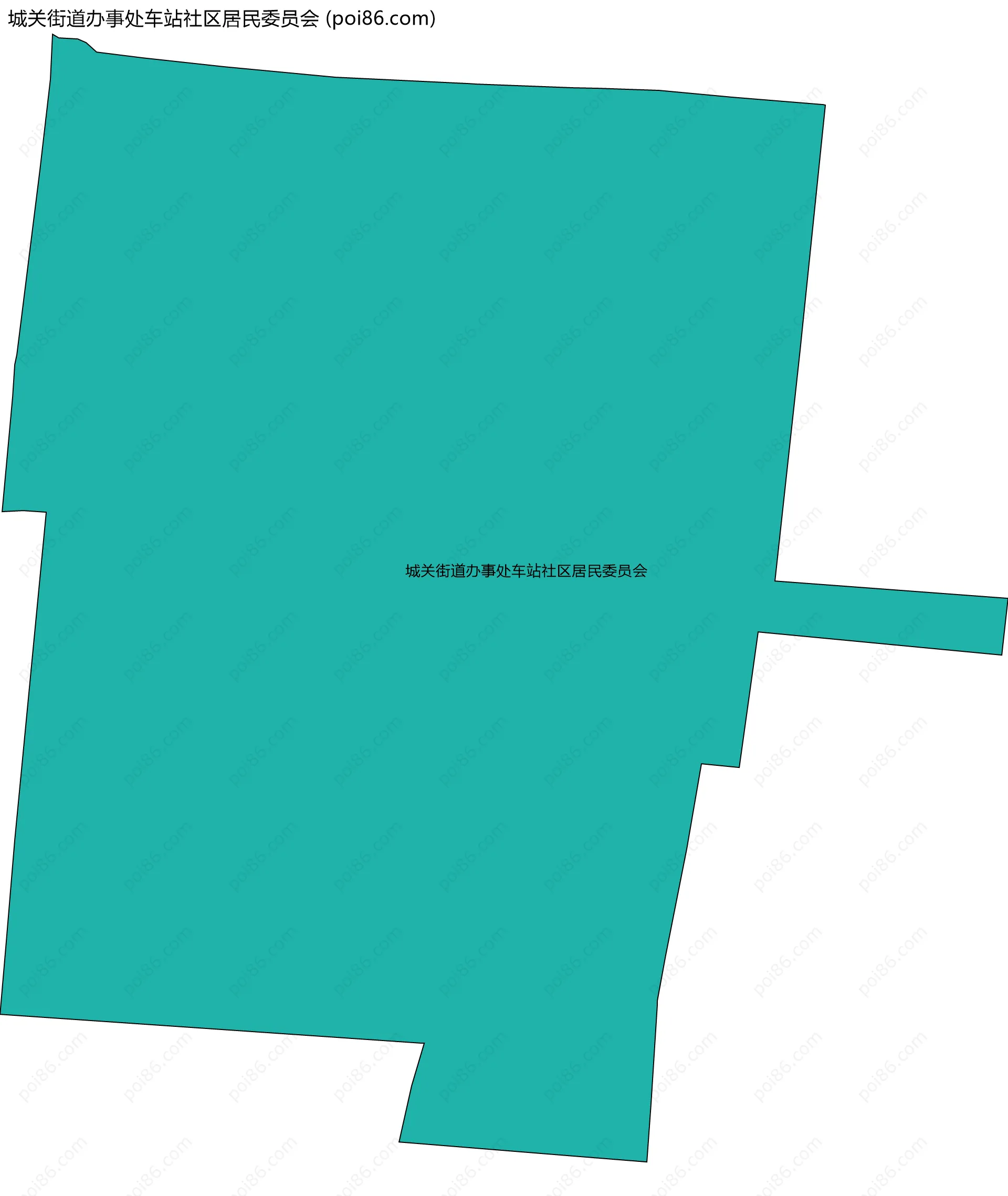 城关街道办事处车站社区居民委员会边界地图