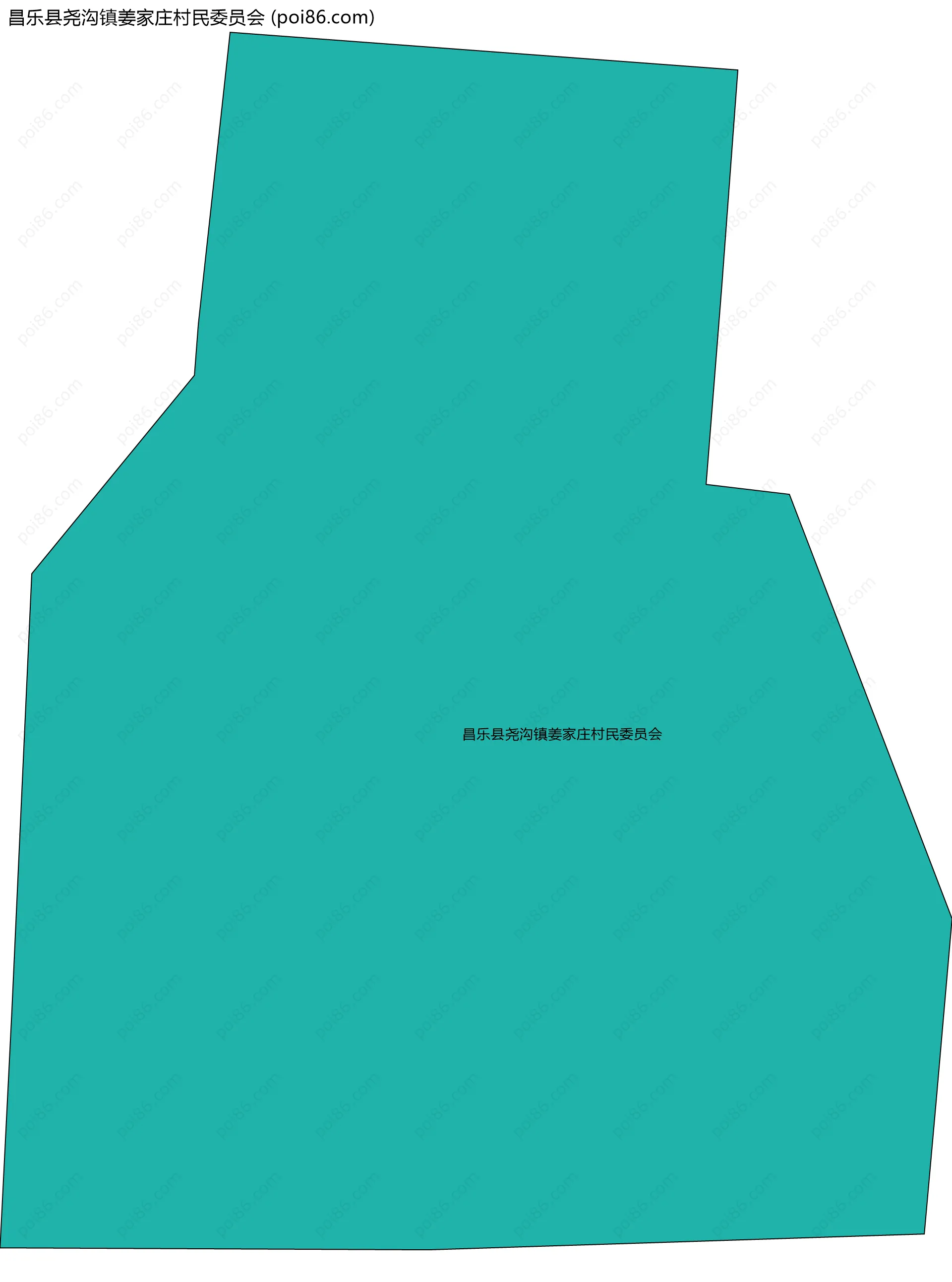 昌乐县尧沟镇姜家庄村民委员会边界地图