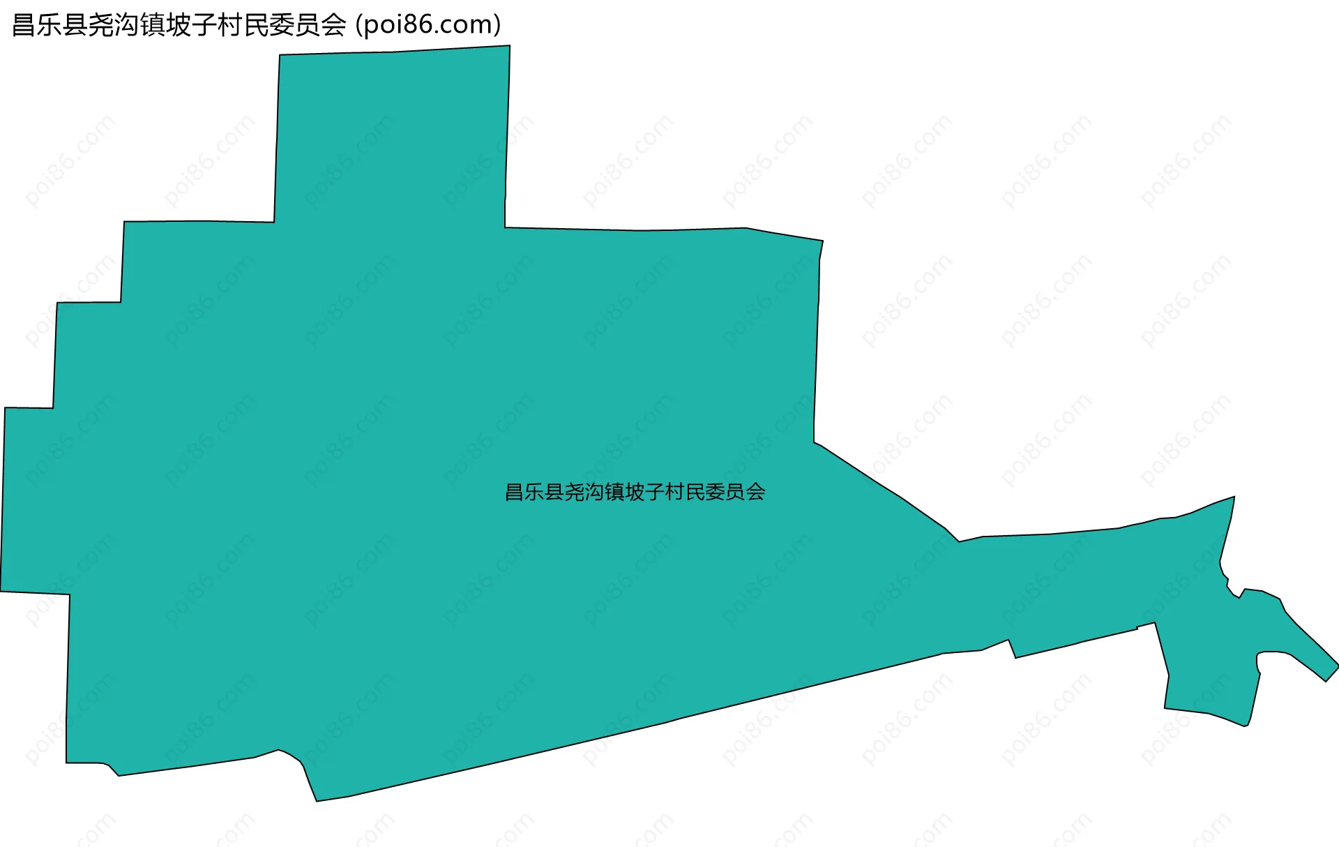 昌乐县尧沟镇坡子村民委员会边界地图