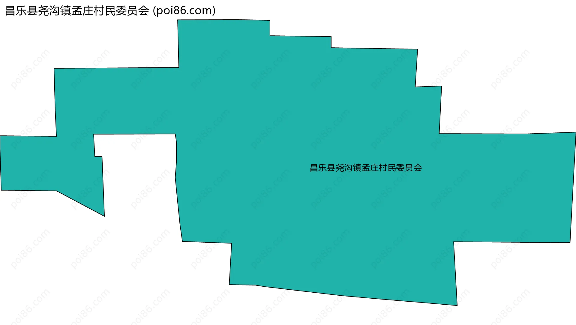 昌乐县尧沟镇孟庄村民委员会边界地图