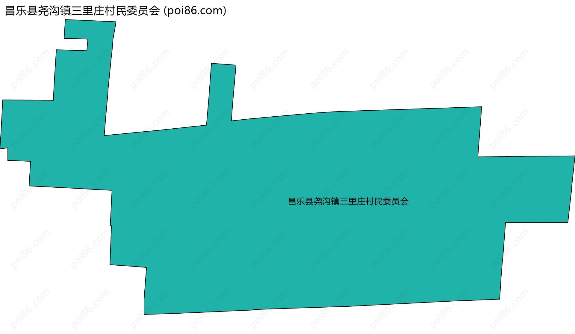 昌乐县尧沟镇三里庄村民委员会边界地图