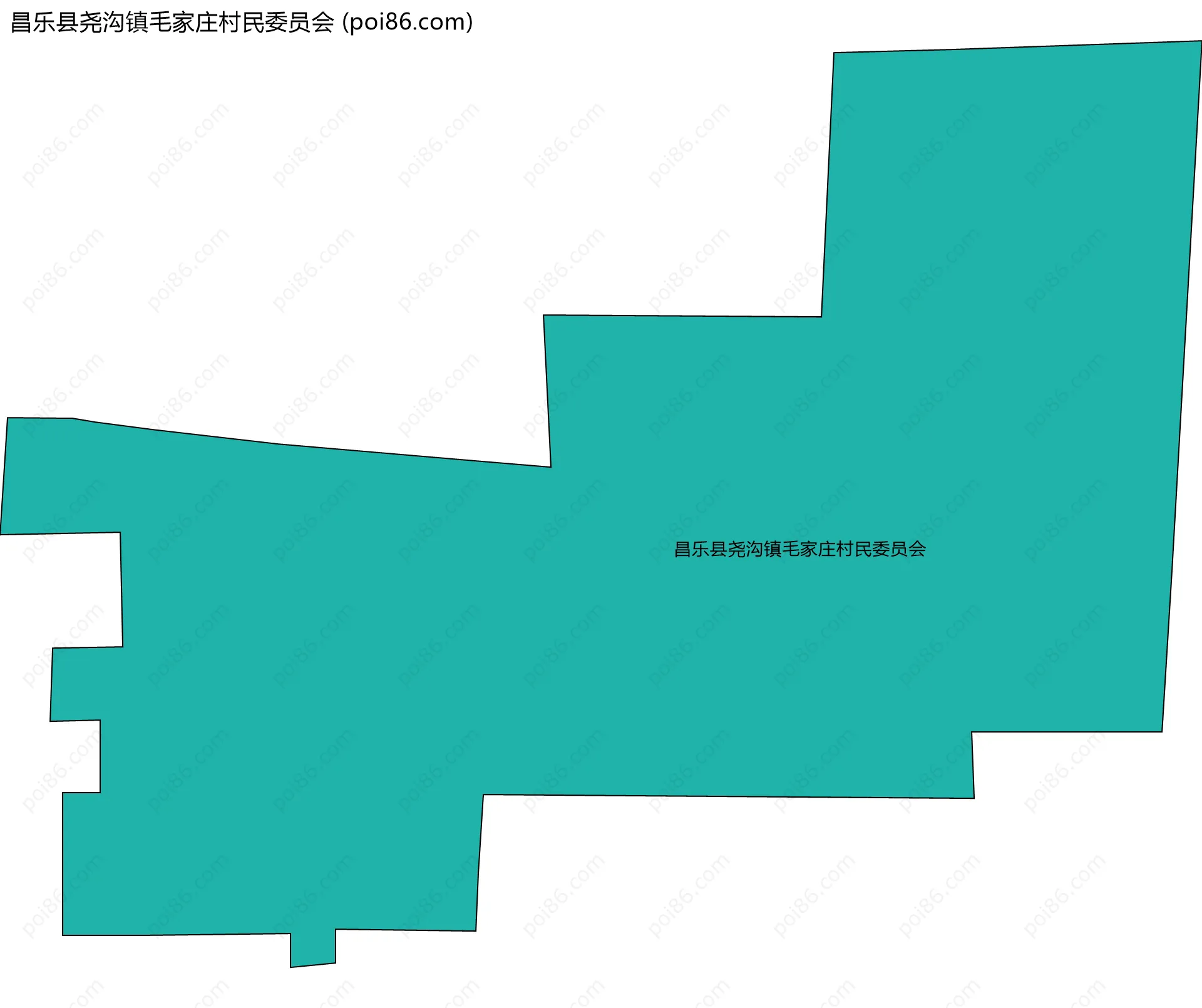 昌乐县尧沟镇毛家庄村民委员会边界地图