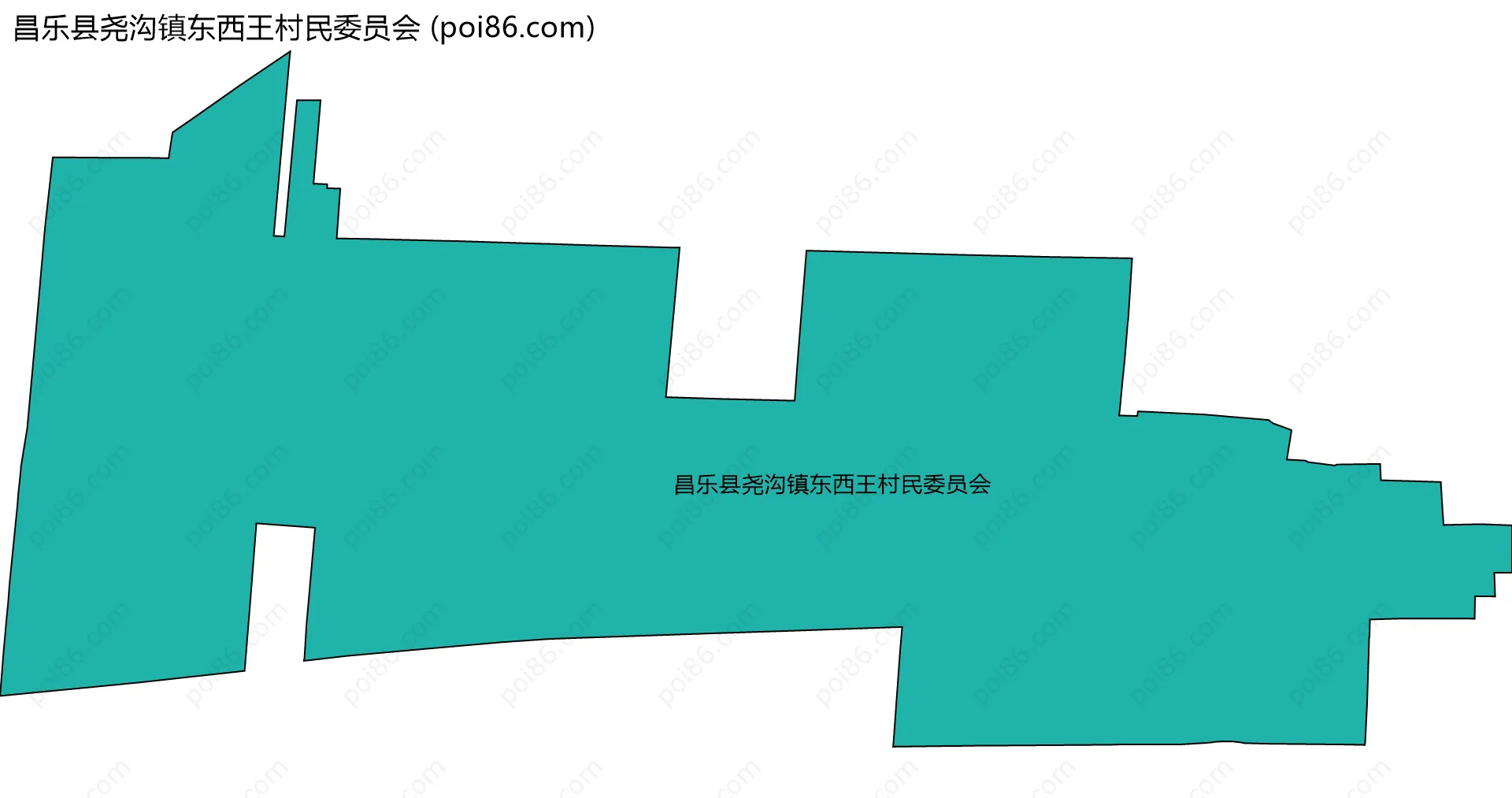 昌乐县尧沟镇东西王村民委员会边界地图