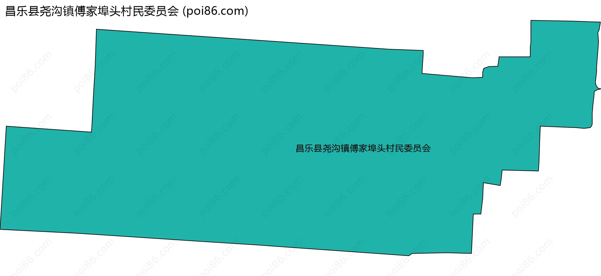 昌乐县尧沟镇傅家埠头村民委员会边界地图