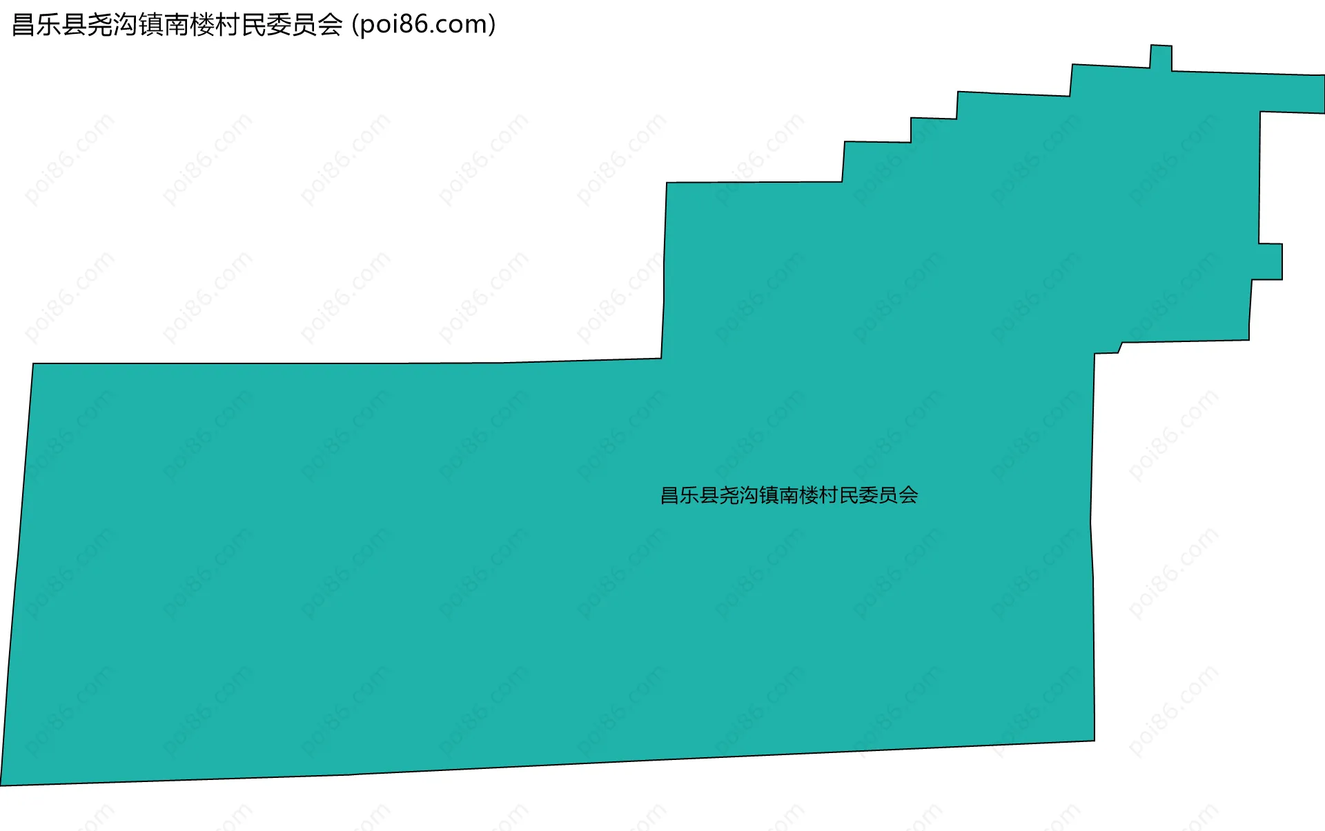 昌乐县尧沟镇南楼村民委员会边界地图