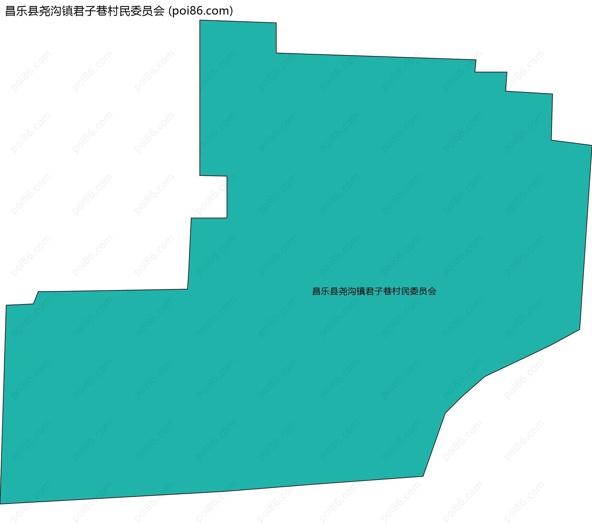 昌乐县尧沟镇君子巷村民委员会边界地图