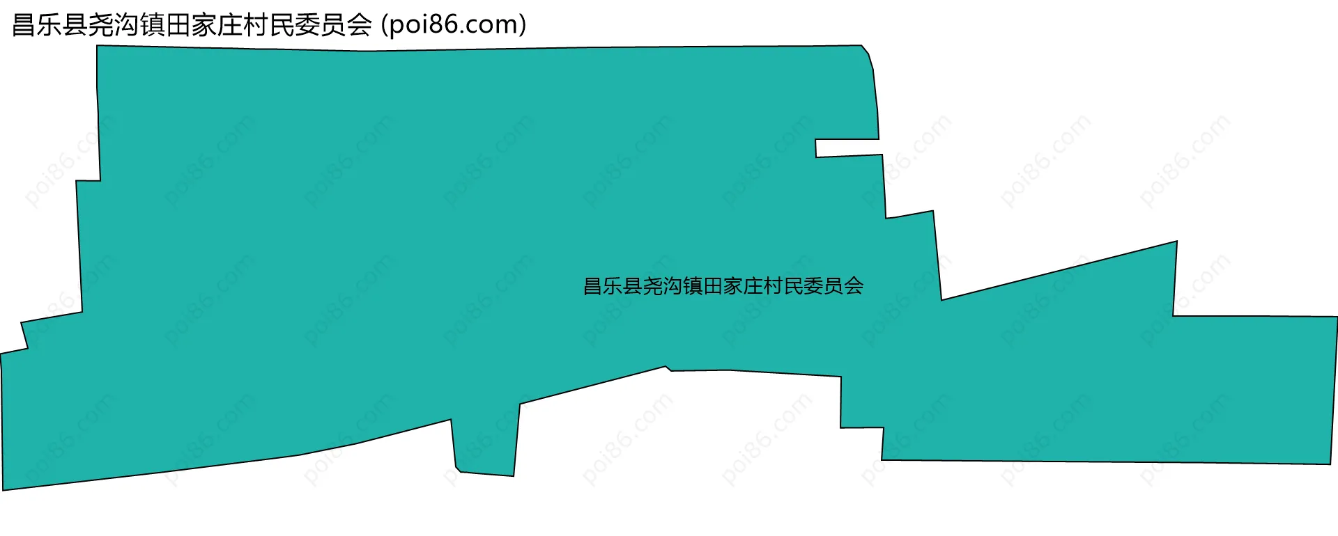 昌乐县尧沟镇田家庄村民委员会边界地图