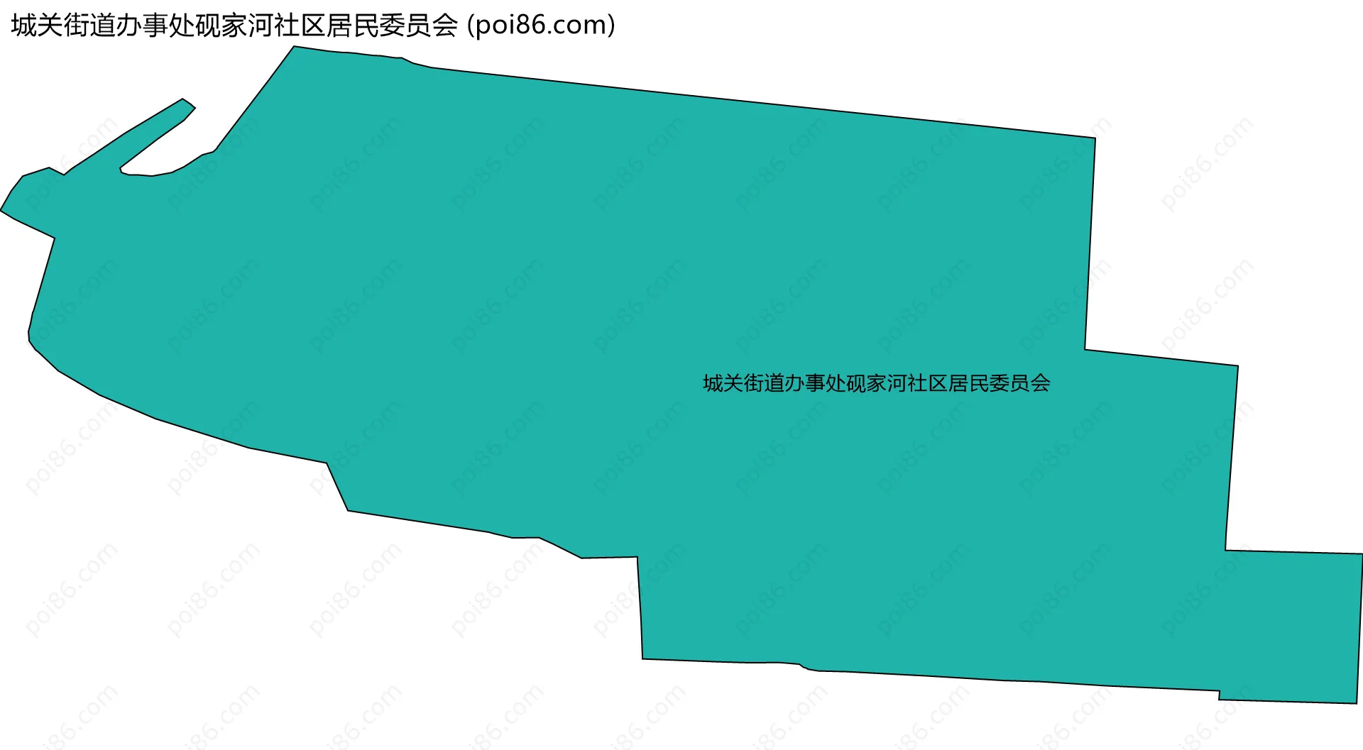 城关街道办事处砚家河社区居民委员会边界地图