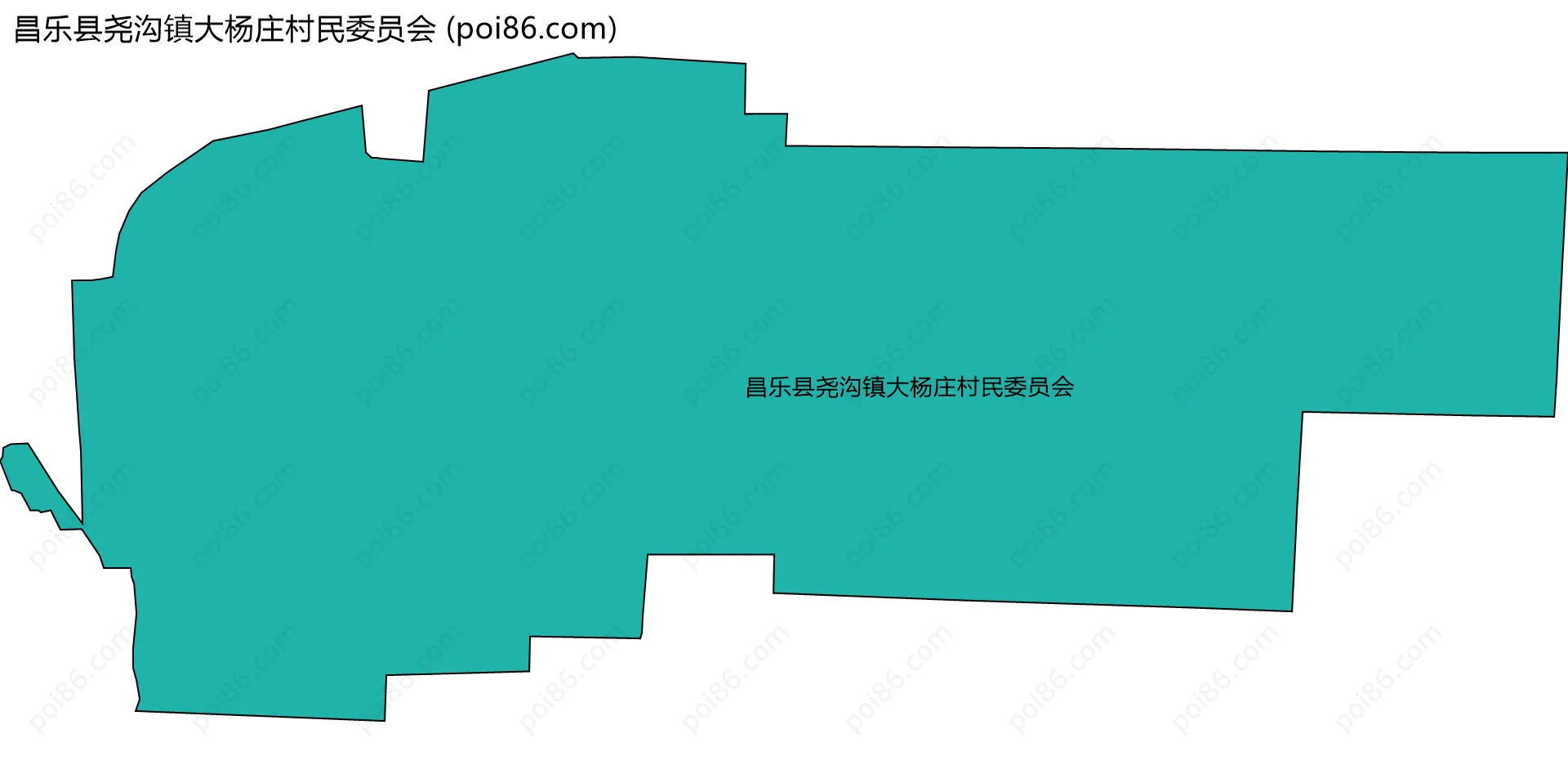 昌乐县尧沟镇大杨庄村民委员会边界地图